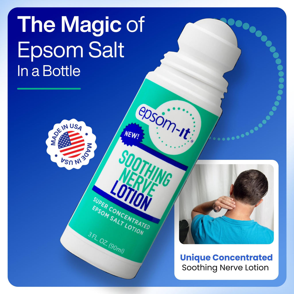 Epsom-It Soothing Nerve Lotion - Roll On Epsom Salt Magnesium Lotion, Topical Magnesium Cream with Capsaicin & Arnica for Tired Muscles and Sleep, 3oz EPSOM-IT Au supplements