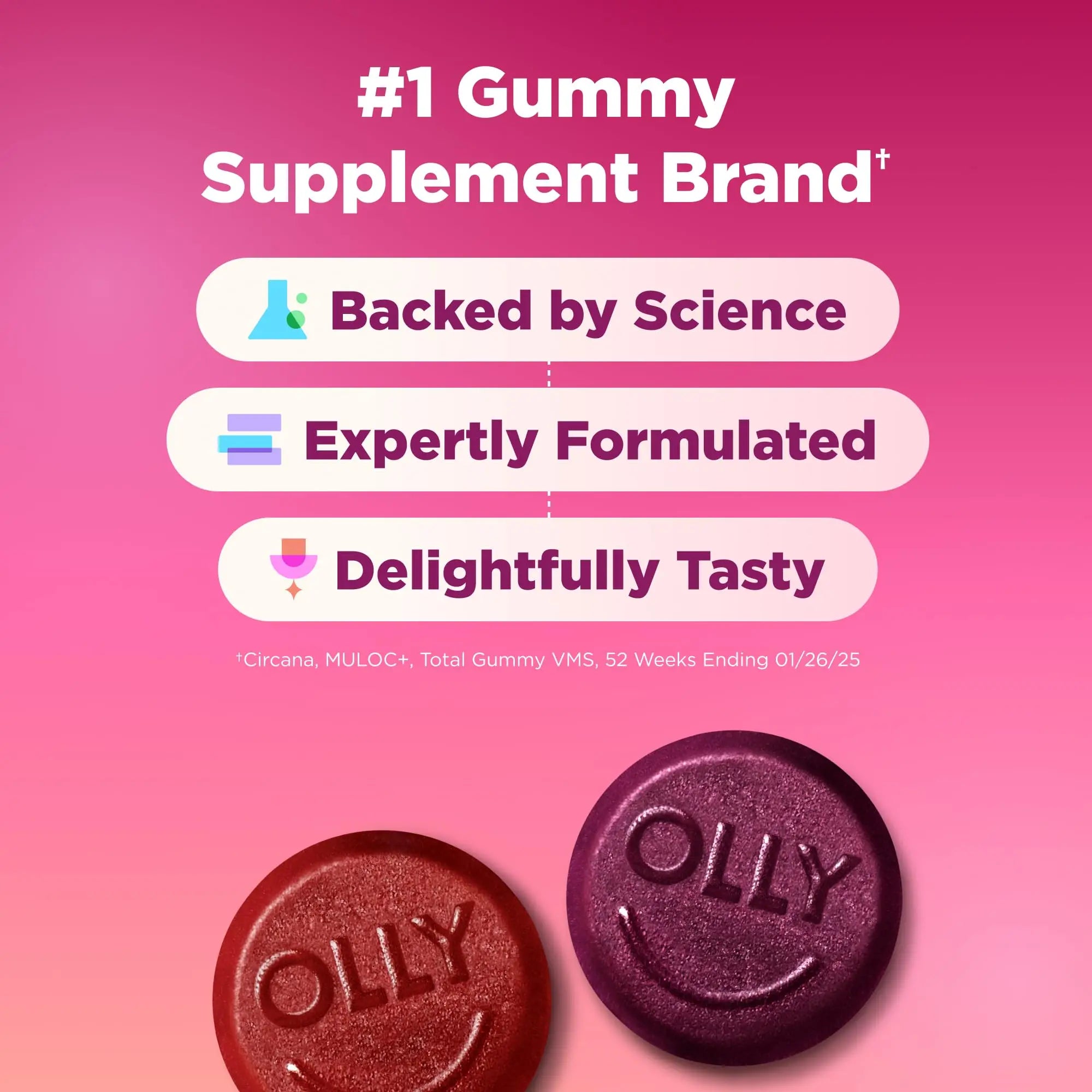 OLLY Women's Multivitamin Gummy, Vitamins A, D, C, E, Biotin, Folic Acid, Adult Chewable Vitamin, Berry Flavor OLLY Au supplements