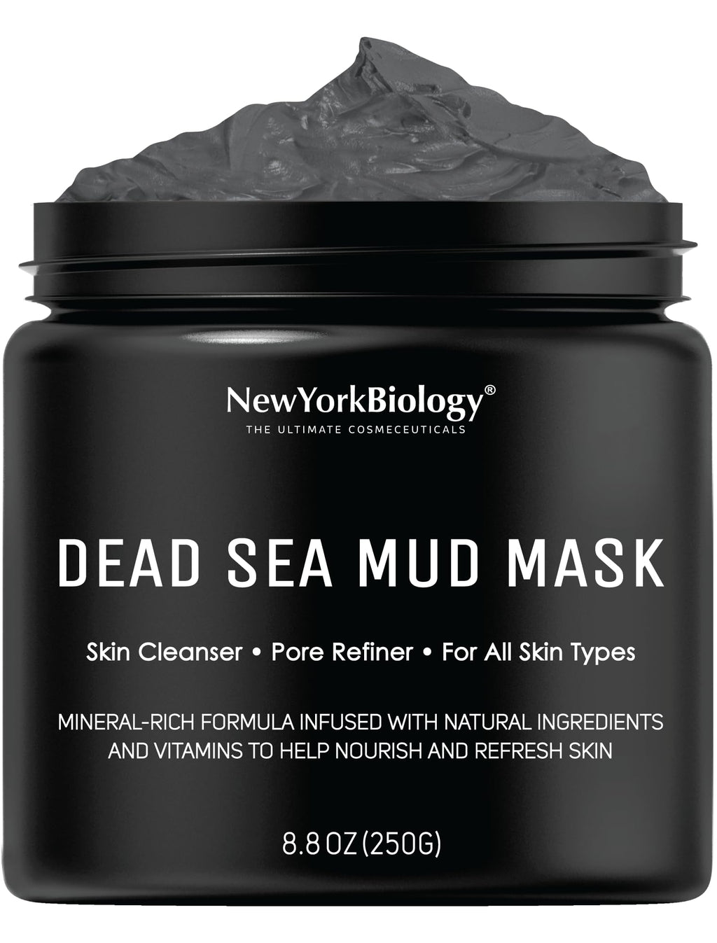 New York Biology Dead Sea Mud Mask for Face and Body | Spa Quality Pore Refiner for Oily Skin | Natural Skincare for Women & Men