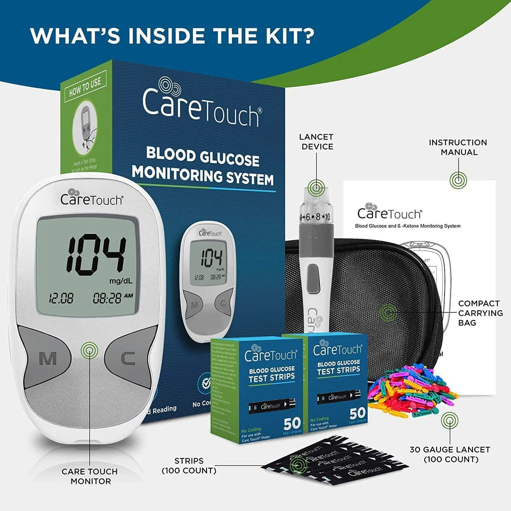 Care Touch Blood Glucose Meter Kit - Diabetes Testing Kit with Glucometer Care Touch Au supplements