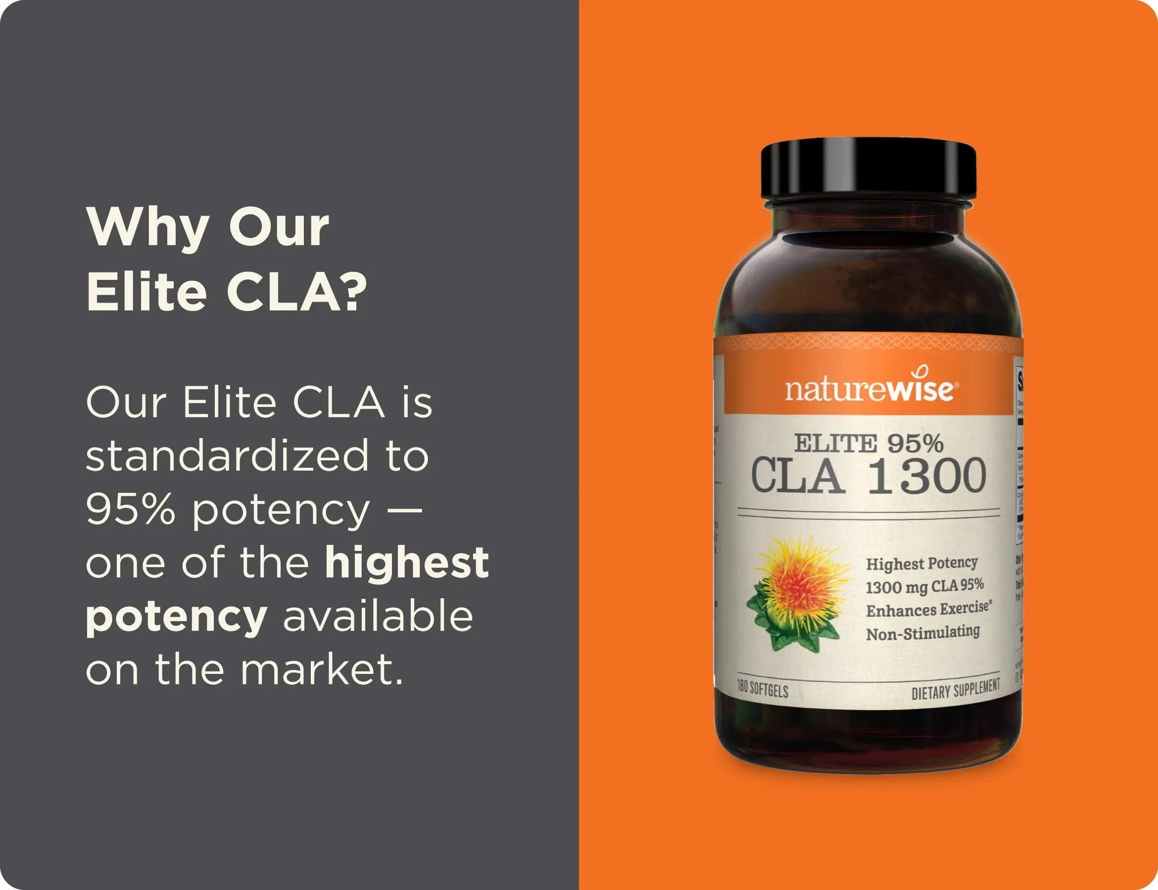 NatureWise Elite CLA 1300 Maximum Potency, 95% CLA Safflower Oil Workout Supplement NatureWise Au supplements