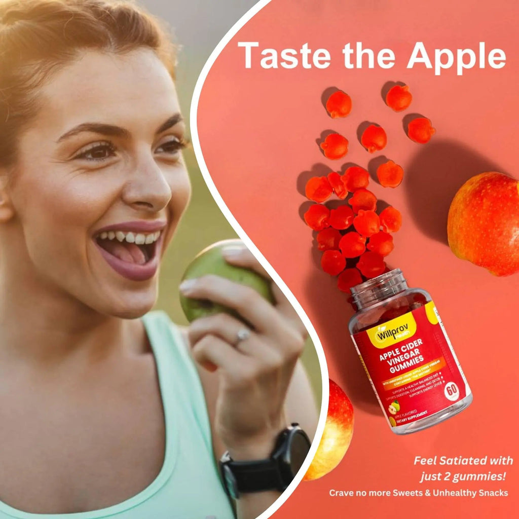Willprov Health Apple Cider Vinegar Gummies - 1000mg ACV with Mother for Metabolism Willprov Health Au supplements