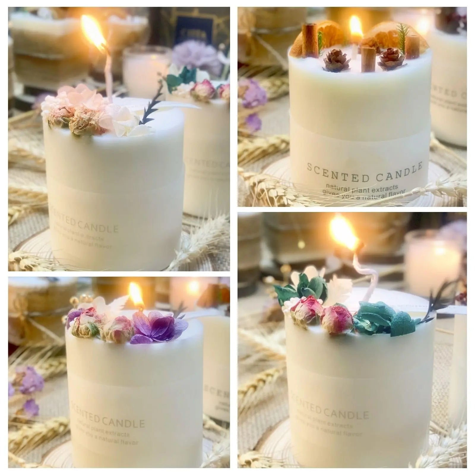Natural Soy Scented Pillar Candles with Glass, Classic 10 oz Luxury Non Toxic White Bathroom Candle uniqicon Au supplements