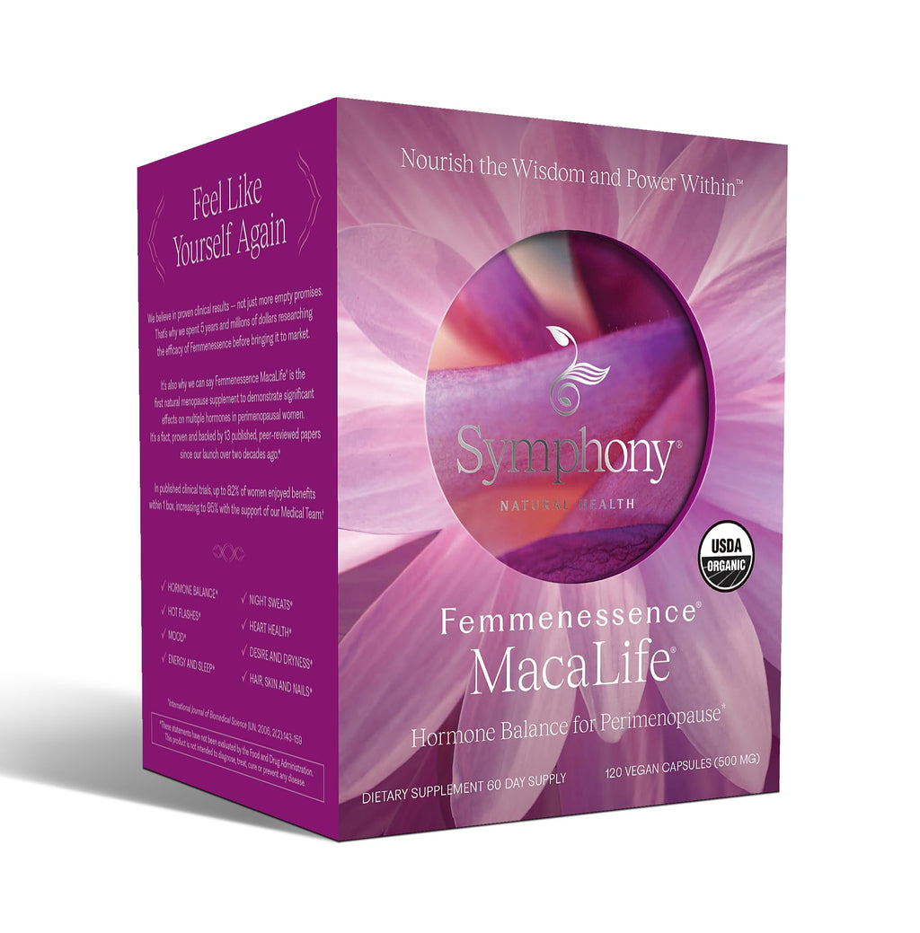 Femmenessence® MacaLife® – Clinically Proven Perimenopausal Organic Vegan Supplement for Natural Hormone Balance, Symptom Relief, Heart & Mood Support (120 Capsules, 60 Day Supply) Natural Health International Au supplements