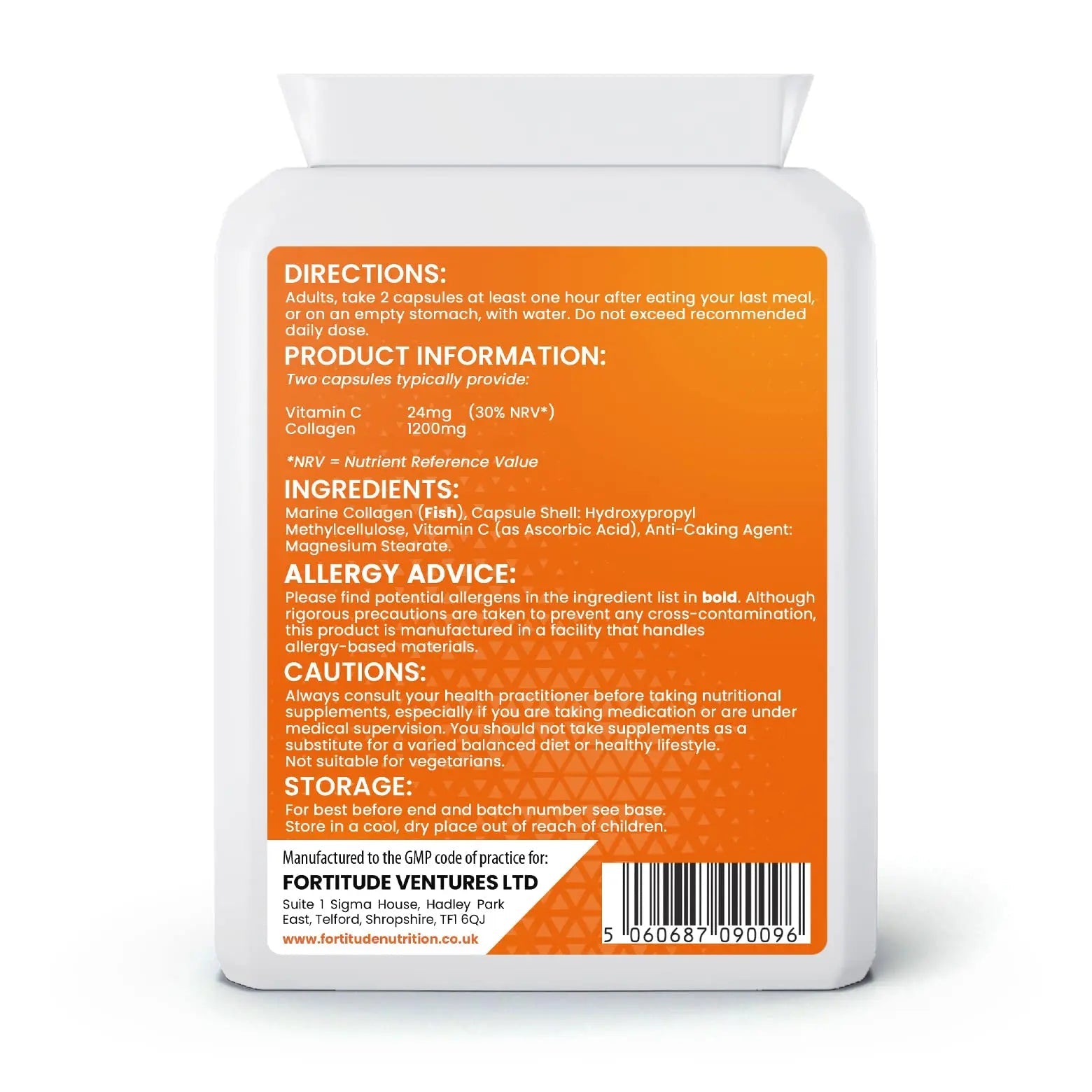 Marine Collagen Capsules | Hydrolyzed Marine Collagen with Vitamin C | High Strength Collagen Fortitude Nutrition Au supplements