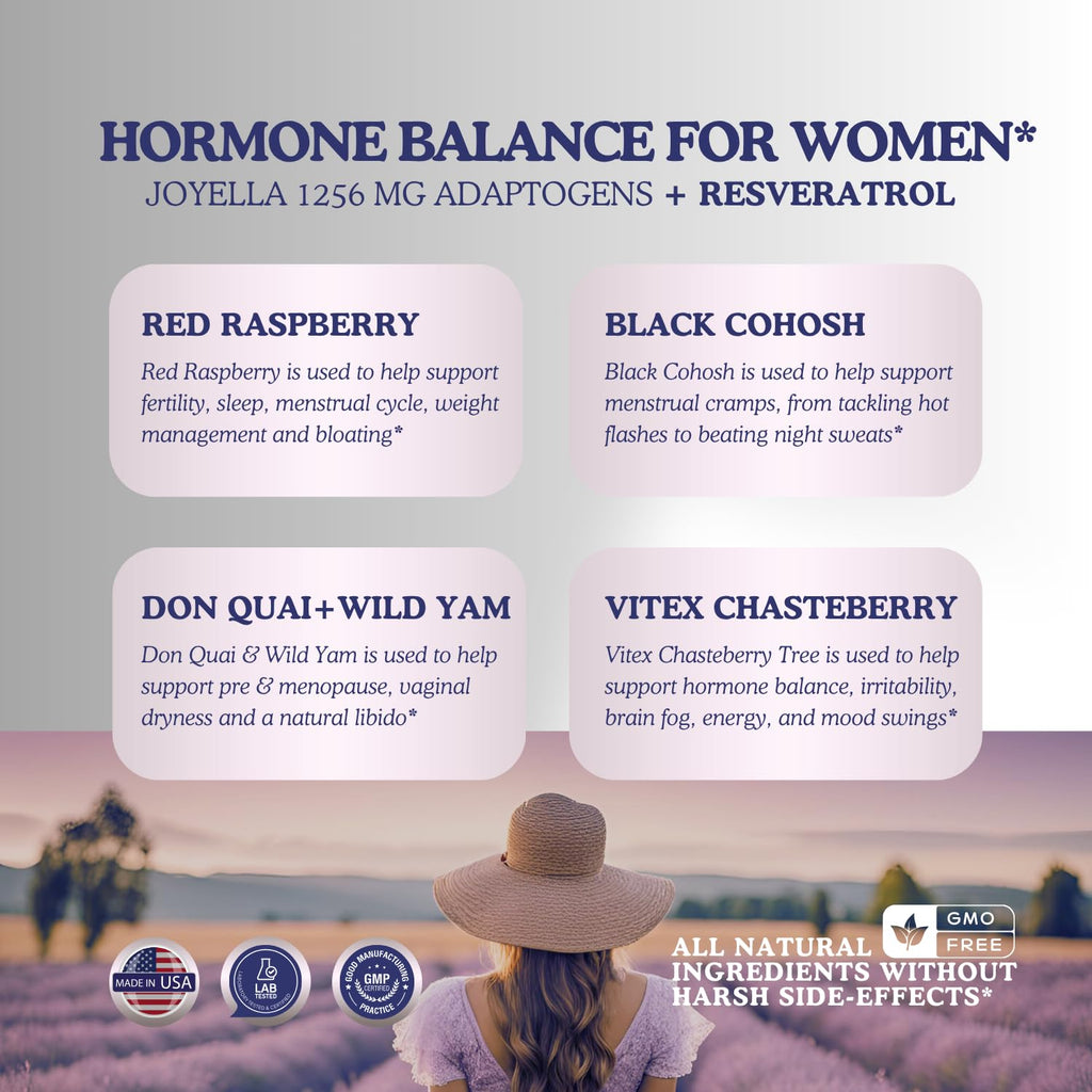 11-in-1 Hormonal Balance, Relief for Menopause Symptoms, Helps Reduce Hot Flashes, Night Sweats, and Mood Swings, Clinically Proven Ingredients, Natural PMS Support, Made in USA, 3rd Party-Tested HERBAL HOT Au supplements