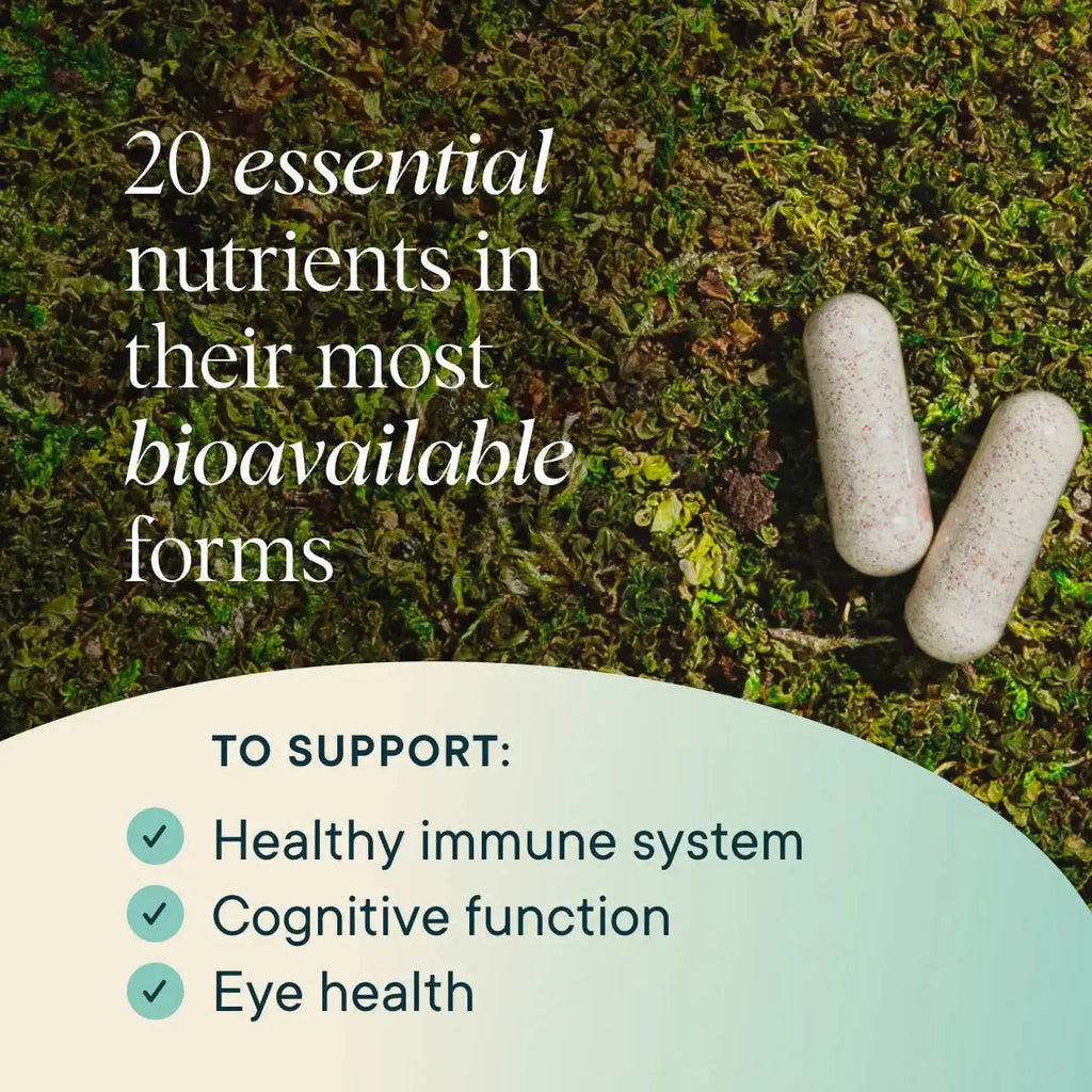 Ora Organic Plant Based Multivitamin for Women and Men, Bluelight Protection - Brain, Eye, Energy, Immune, Skin, Hair, Heart Ora Organic Au supplements