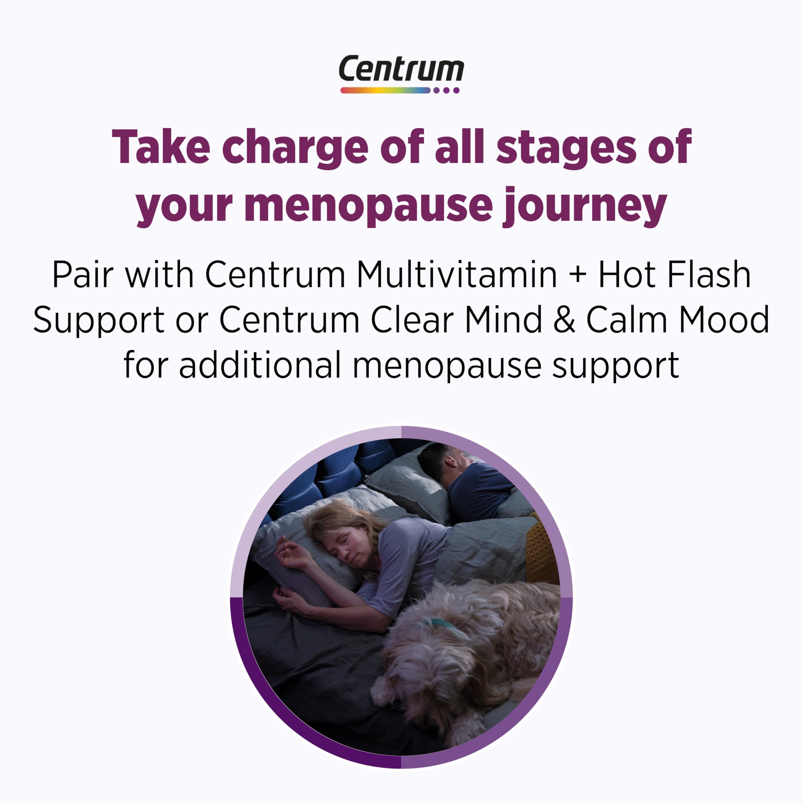Centrum Restful Sleep Menopause Support Tablets, Supplement with Clinically Studied DailyZz and geniVida, 28 Count Centrum Au supplements