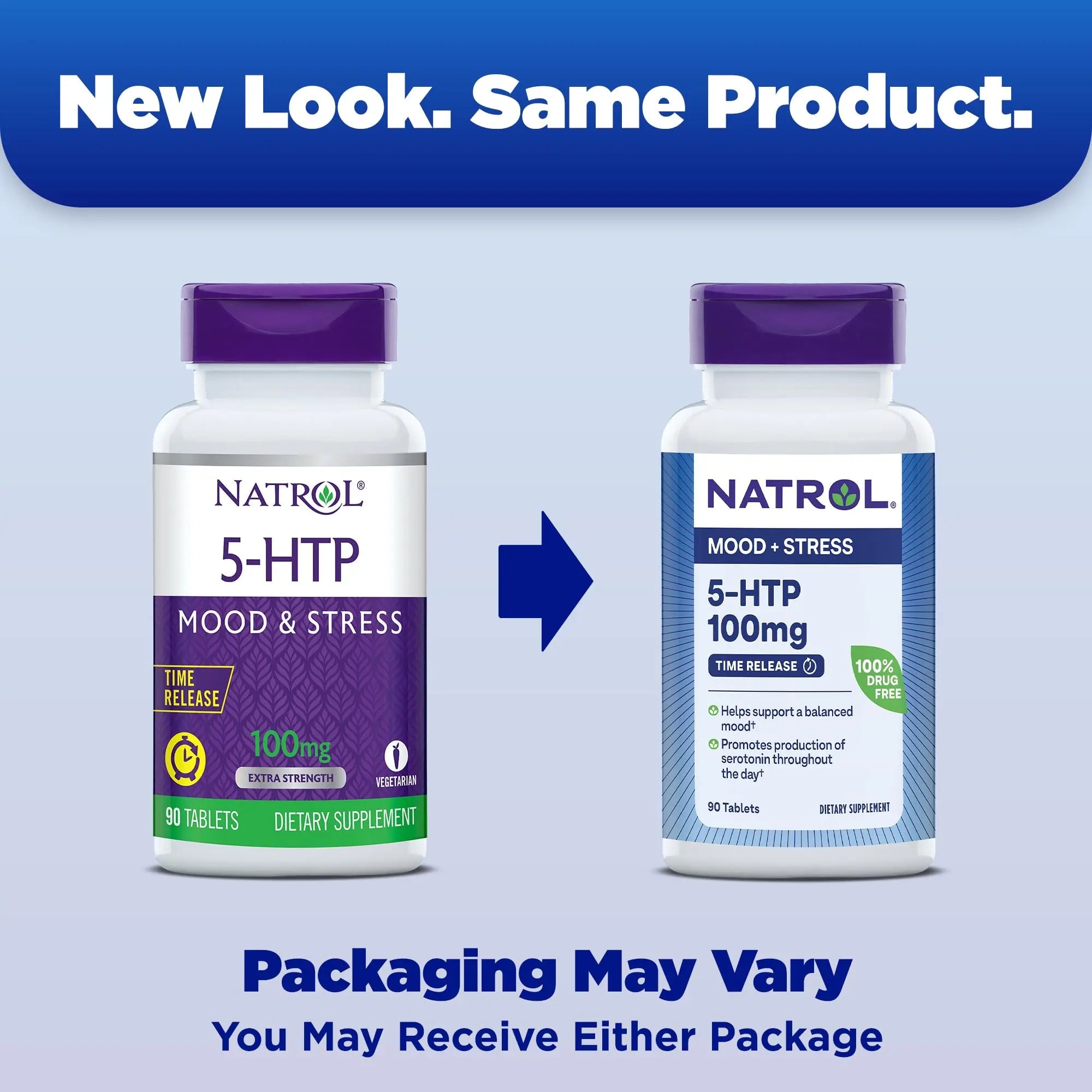 Natrol 5-HTP 100mg, Dietary Supplement Helps Support a Balanced Mood, Mood and Stress Support Supplement, 90 Time Release Tablets, 45-90 Day Supply Natrol Au supplements