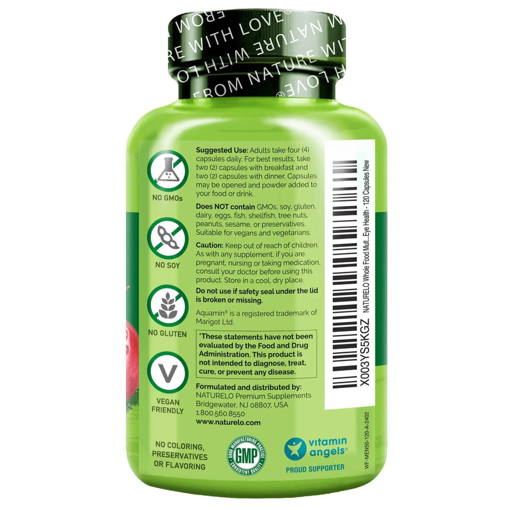 NATURELO Whole Food Multivitamin for Men 50+ - with Vitamins, Minerals, Organic Herbal Extracts - Vegan Vegetarian NATURELO Au supplements
