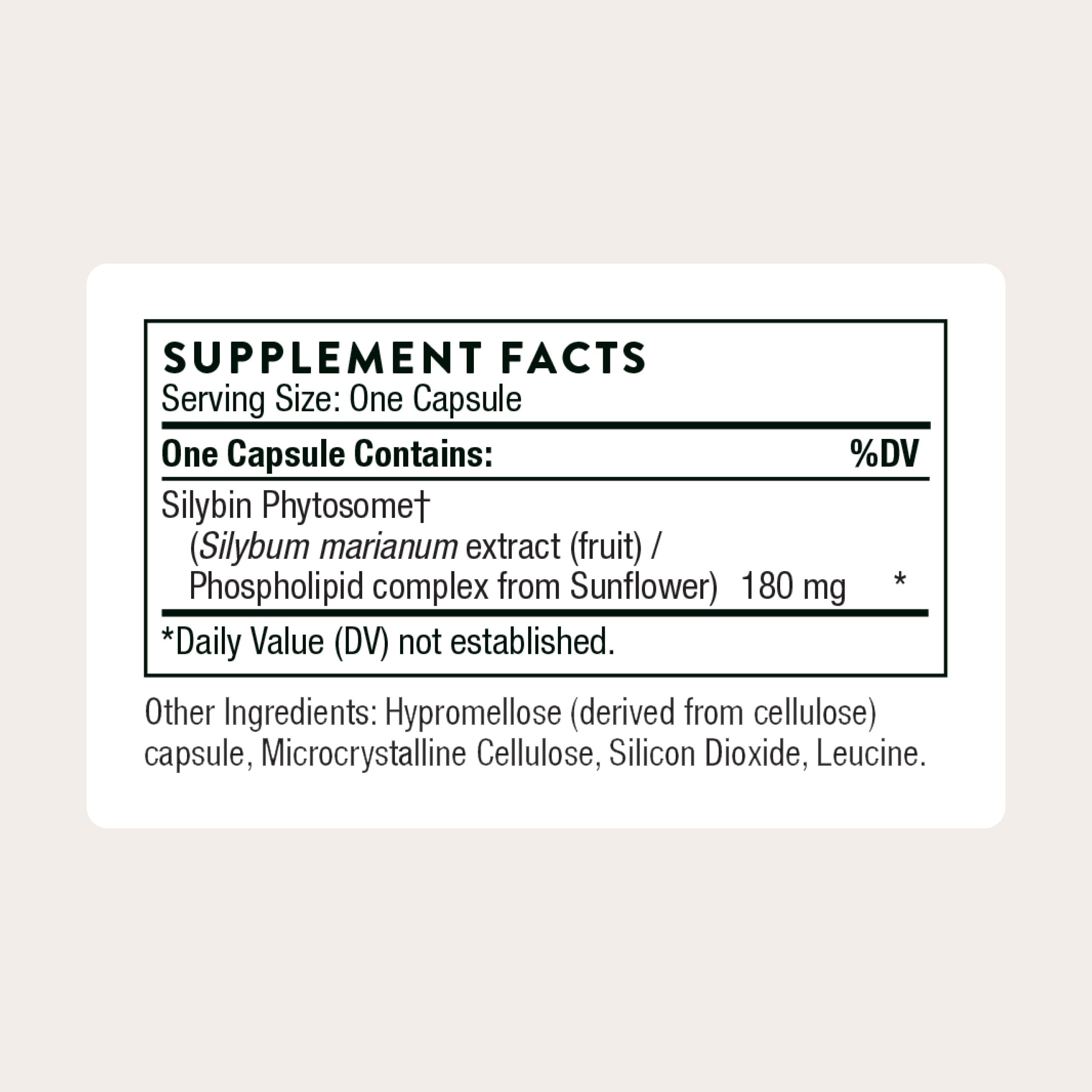 THORNE - Milk Thistle Phytosome (Formerly Siliphos) - Botanical Extract Complex for Antioxidant and Liver Support* - Third-Party Certified