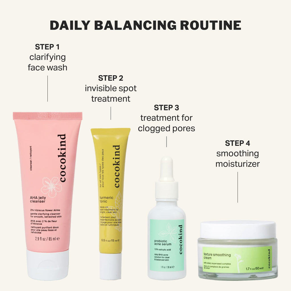 Cocokind Postbiotic Acne Serum, Salicylic Acid Serum and BHA Liquid Exfoliant - Exfoliating, Brightening and Hydrating Serum Cocokind Au supplements