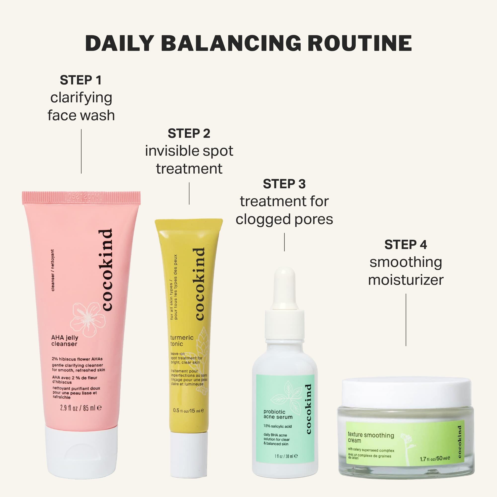 Cocokind Postbiotic Acne Serum, Salicylic Acid Serum and BHA Liquid Exfoliant - Exfoliating, Brightening and Hydrating Serum Cocokind Au supplements