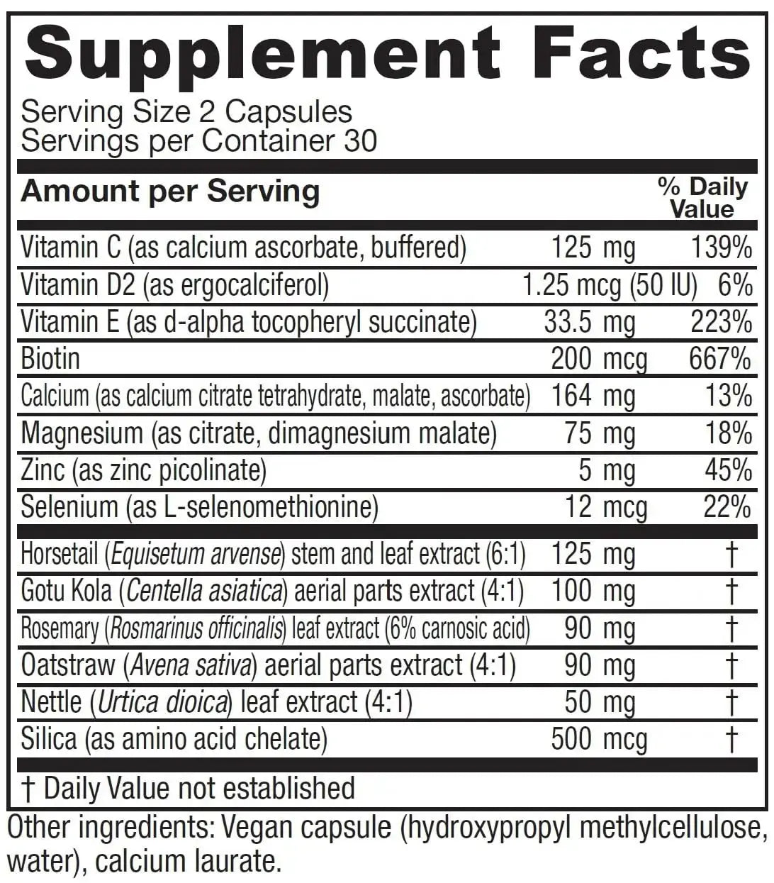 Vitanica, Luminous, Hair, Skin and Nail Support, Vegan, 60 Capsules Vitanica Au supplements