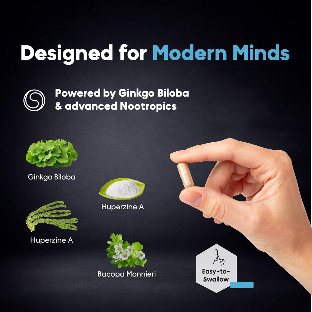 Brain Neuro Matrix – Memory & Focus Nootropic with Ginkgo Biloba & Huperzine A – Caffeine-Free Vegan Brain Supplement for Clarity, Focus & Mood – 90 Capsules (3-Month Supply) Kaitamin Au supplements
