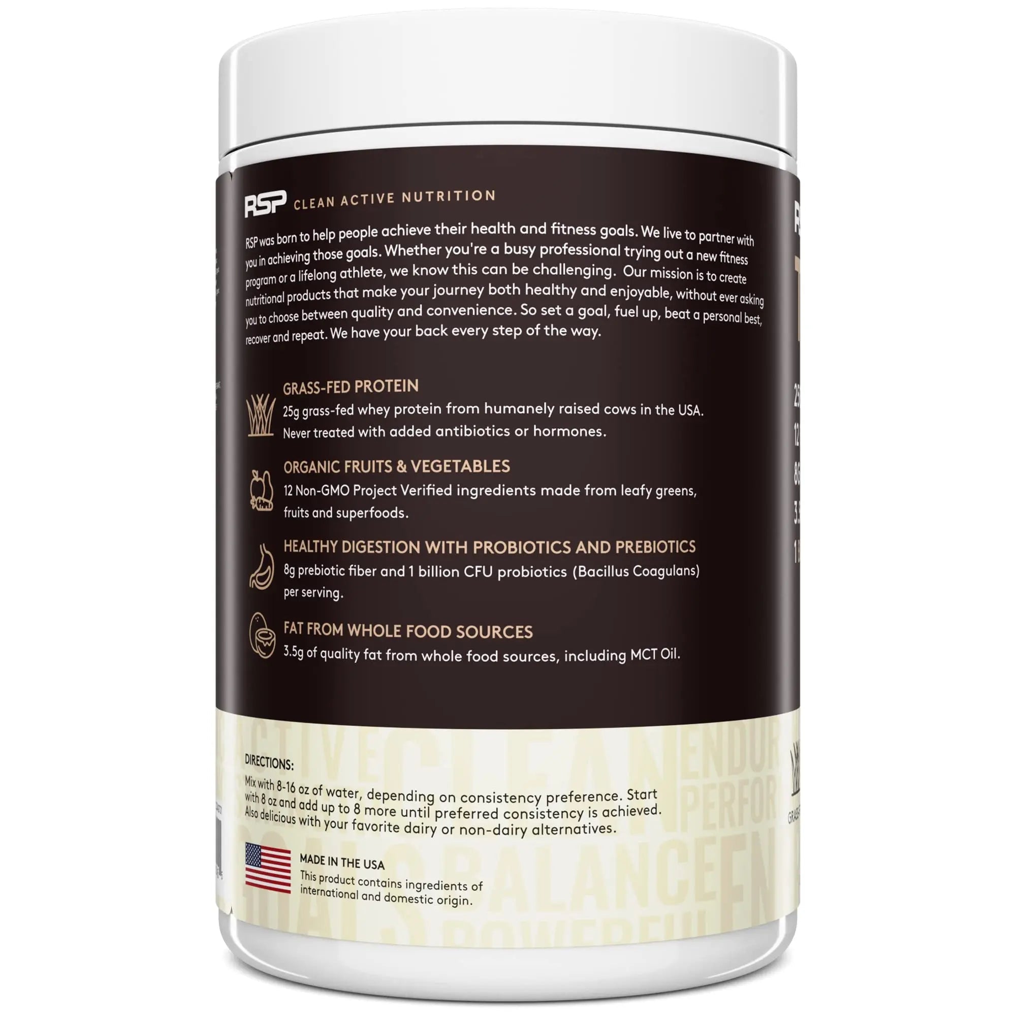TrueFit Meal Replacement Shake Protein Powder, Grass Fed Whey + Organic Fruits RSP NUTRITION Au supplements