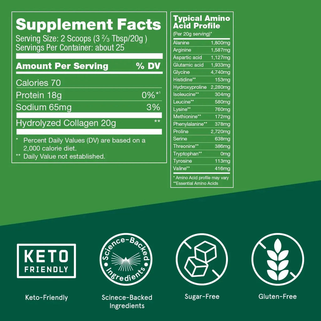 Bulletproof Unflavored Collagen Protein Powder, 17.6 Ounces, Grass-Fed Collagen Peptides Bulletproof Au supplements