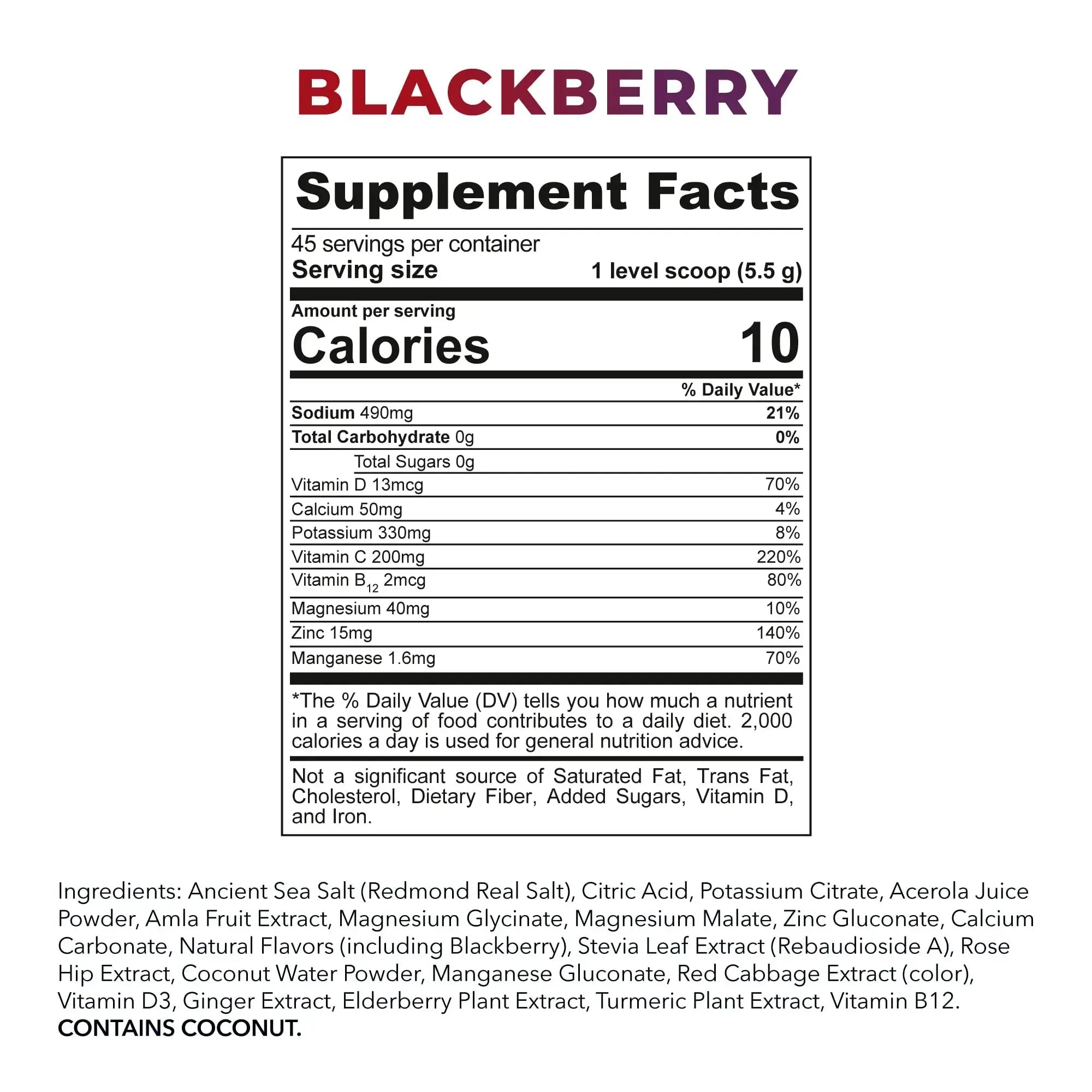 REDMOND Re-Lyte Immunity, Multivitamin Supplement Mix (BlackBerry) REDMOND Au supplements