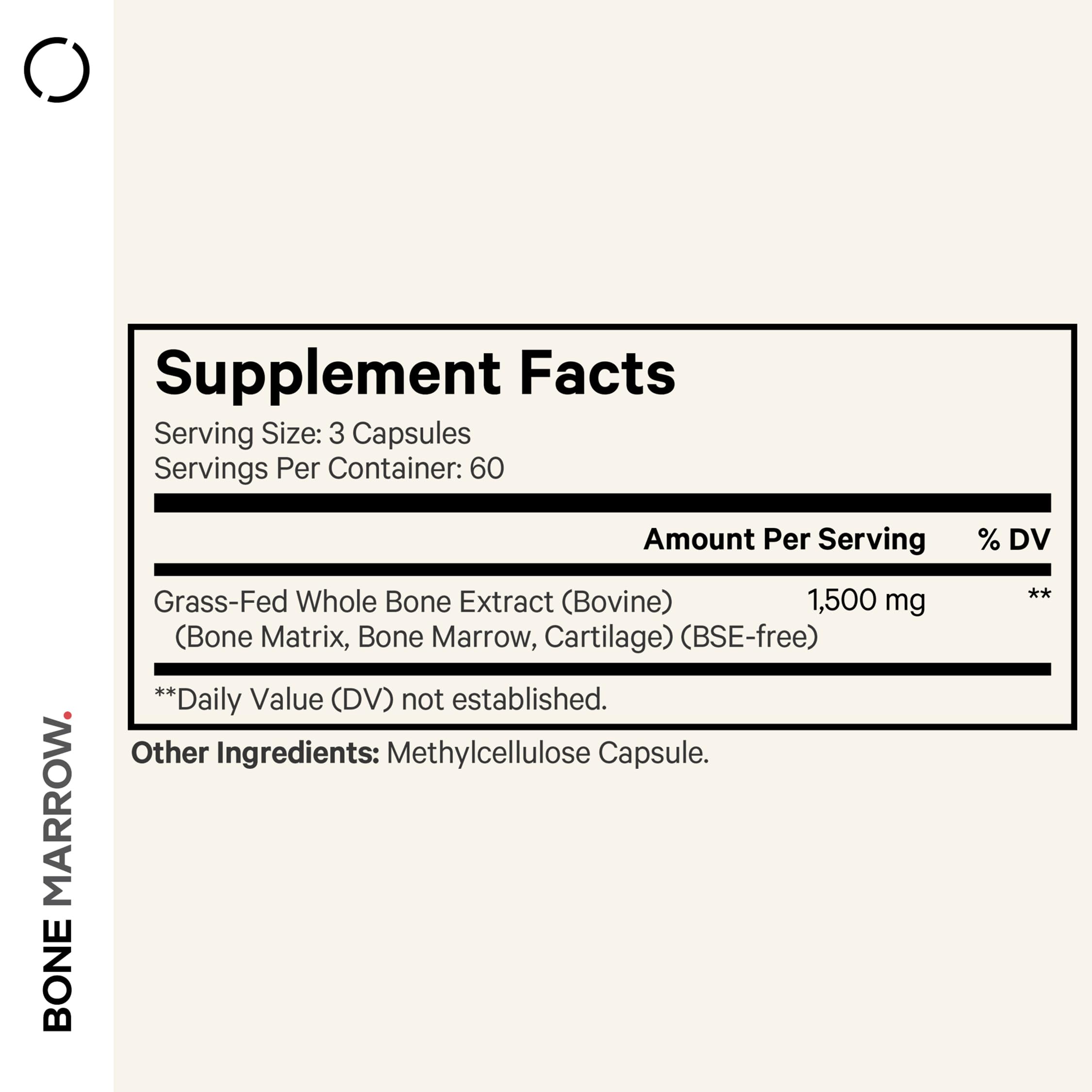 Codeage Grass-Fed Bone Marrow Supplement – Freeze-Dried, Non-Defatted Beef Bone Matrix & Cartilage – 1500mg per Serving, 180 Capsules Codeage Au supplements