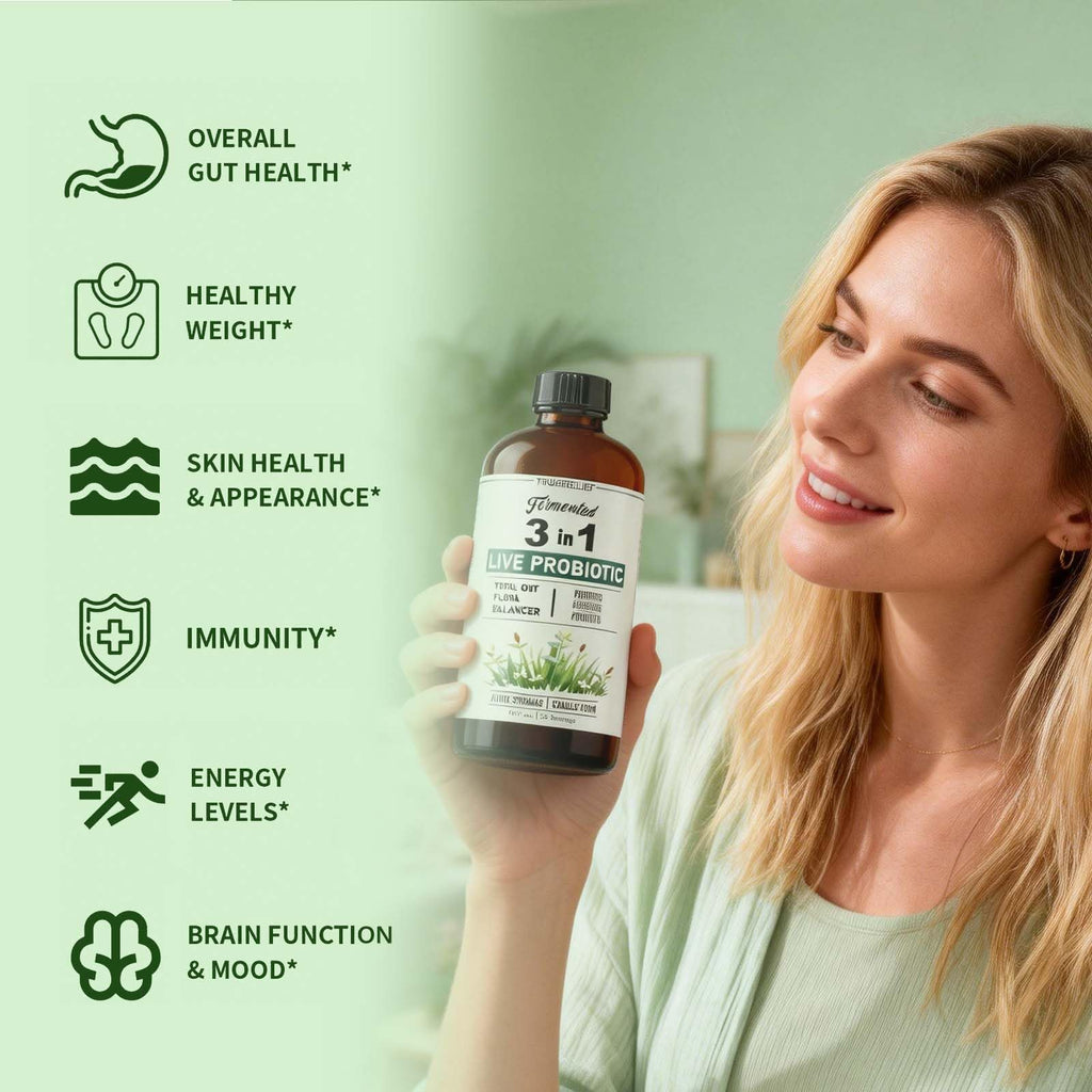 TRUERELIEF Women's Daily Probiotic + Prebiotic + Postbiotic Liquid, 3-in-1 for Gut Health, 10 Strains & 18 Fermented Herbs (1) TRUERELIEF Au supplements