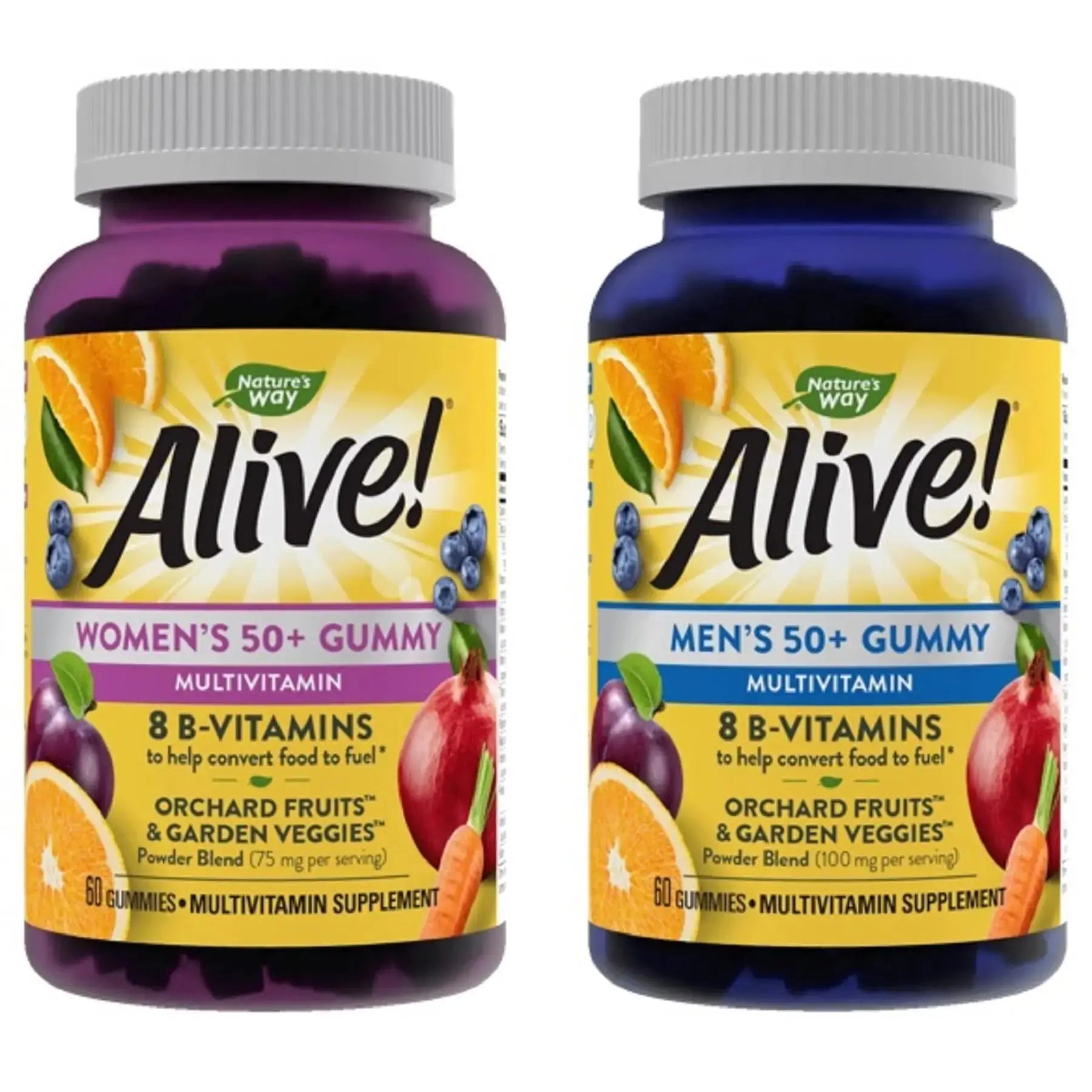 Nature's Way Alive! Women’s and Men’s 50+ Gummy Multivitamins, B-Vitamins, Delicious Flavors Nature's Way Au supplements