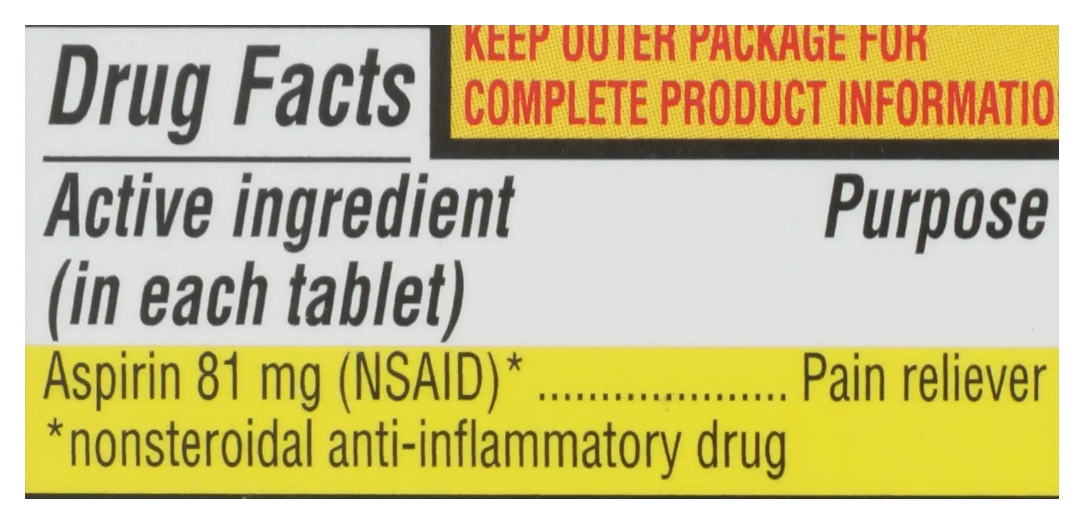 Rite Aid Aspirin Enteric Tablets, 81 mg Aspirin - 120 ct, Low Dose Aspirin | NSAID | Migraine Relief Products | Safety Coated | Enteric Coated Aspirin Regime (Package May Vary) Rite Aid Au supplements