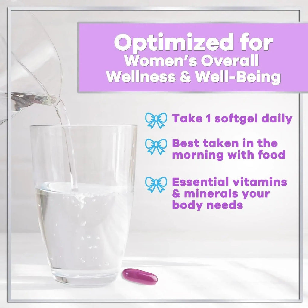 Multivitamin For Women - Complete Daily Woman's Multivitamins with Biotin, Calcium, Folic Acid, Iron, Zinc, Vitamin A, C, D, E & B Vitamins Hello Lovely! Au supplements