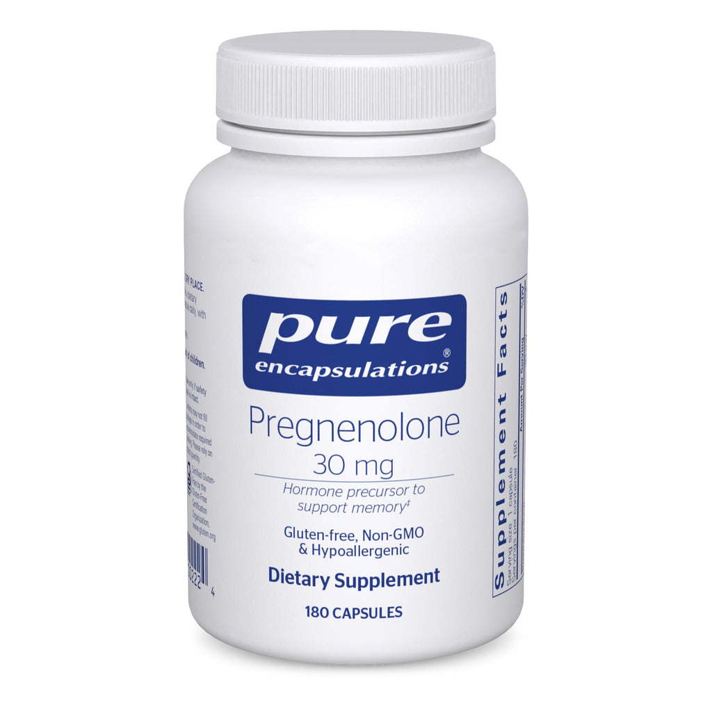 Pure Encapsulations Pregnenolone - 30 mg - Hormone Support - Memory Support - Gluten Free & Vegan - 180 Capsules