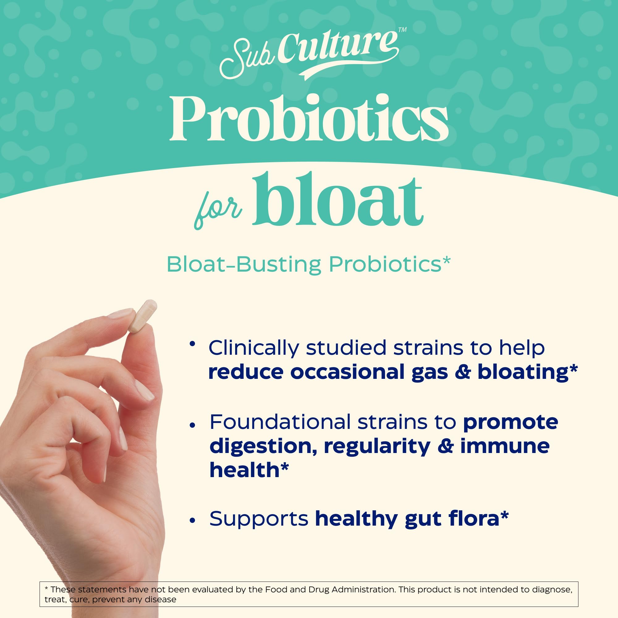 Enzymedica SubCulture Probiotics for Gas & Bloating, 50 Billion CFU, Supports Immune & Digestive Health, Regularity & Gut Flora, 30 Count Enzymedica Au supplements