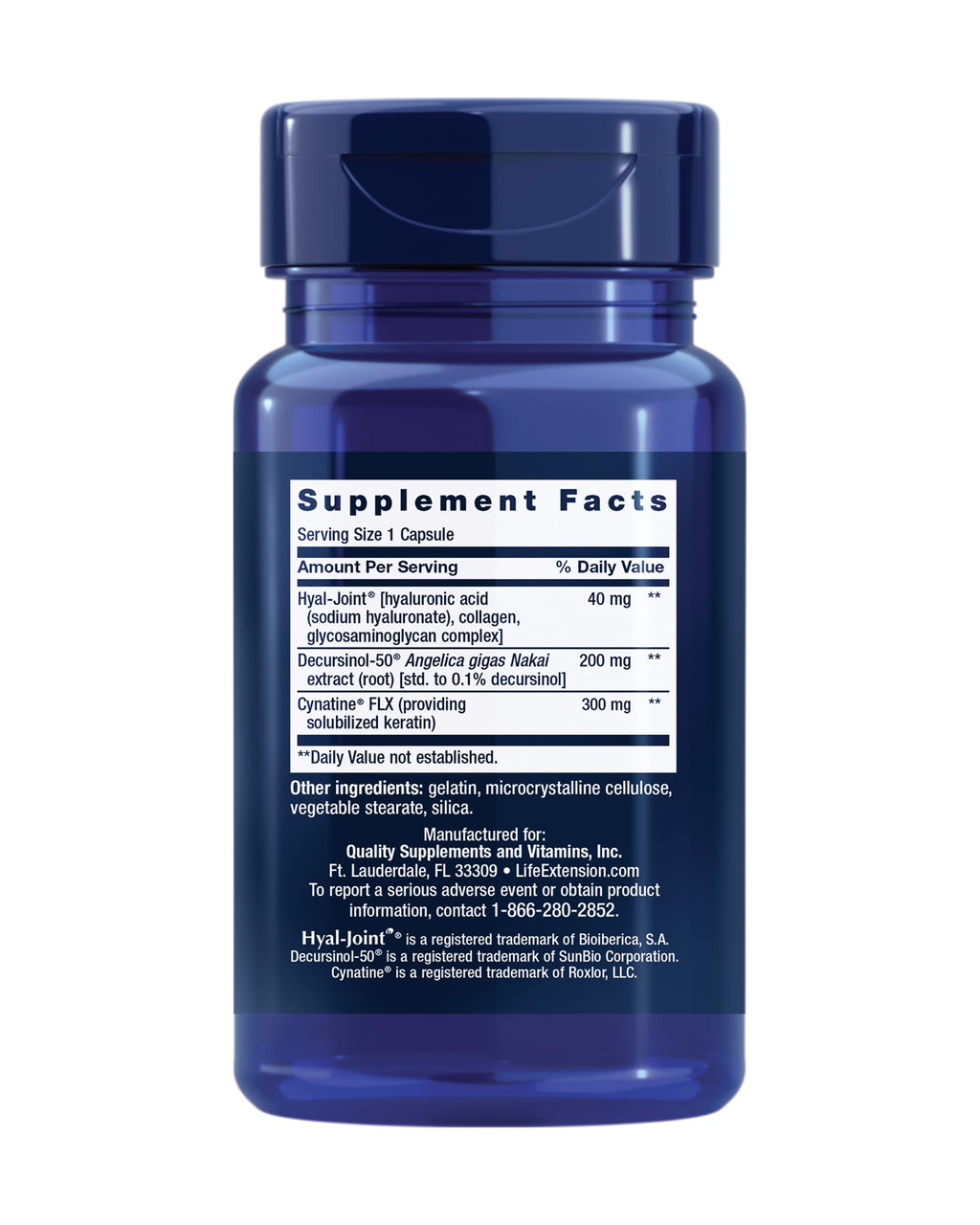 Life Extension Fast-Acting Joint Formula, Keratin, Korean Angelica, hyaluronic Acid, Joint discomfort Relief, Non-GMO, Gluten-Free, 30 Capsules Life Extension Au supplements