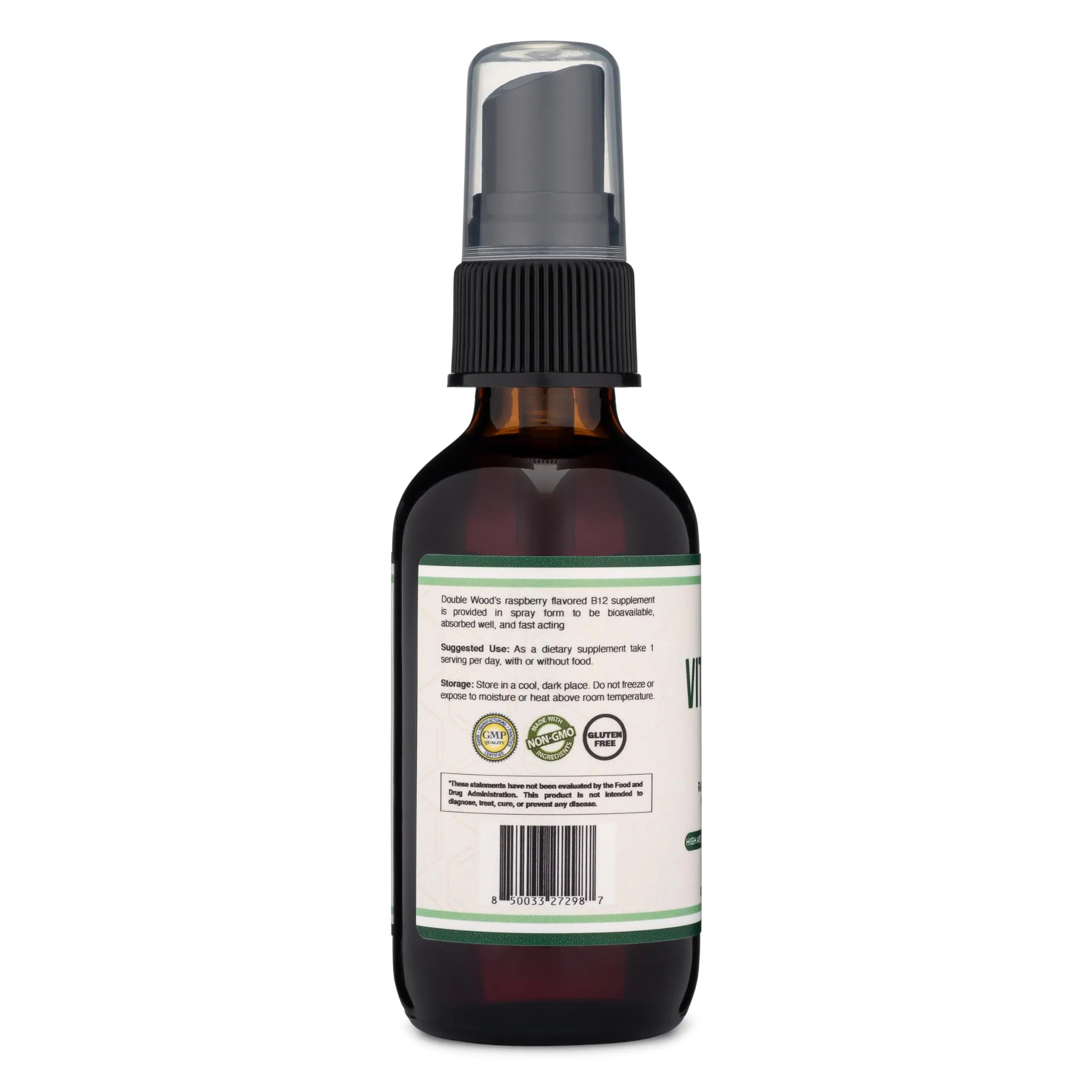Vitamin B12 Sublingual Spray (2 Spray Dose of Vitamin 12 1000mcg, 3 Spray Serving Size Double Wood Supplements Au supplements