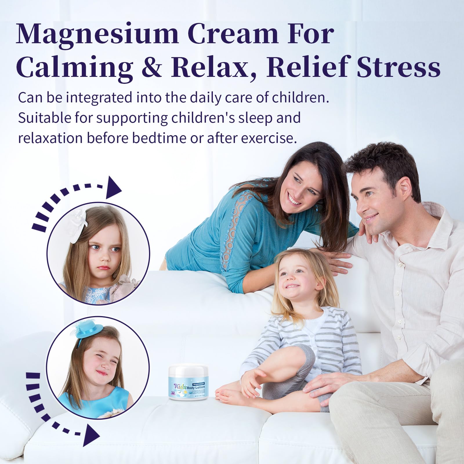 RodPere Magnesium Lotion for Kids & Babies, Bedtime Magnesium Cream for Sleep, Leg Cramps, Lavender Calming Magnesium Oil Lotion for Bone & Muscle Relaxation, Apply to Feet, Legs, Body, 4 OZ. RodPere Au supplements