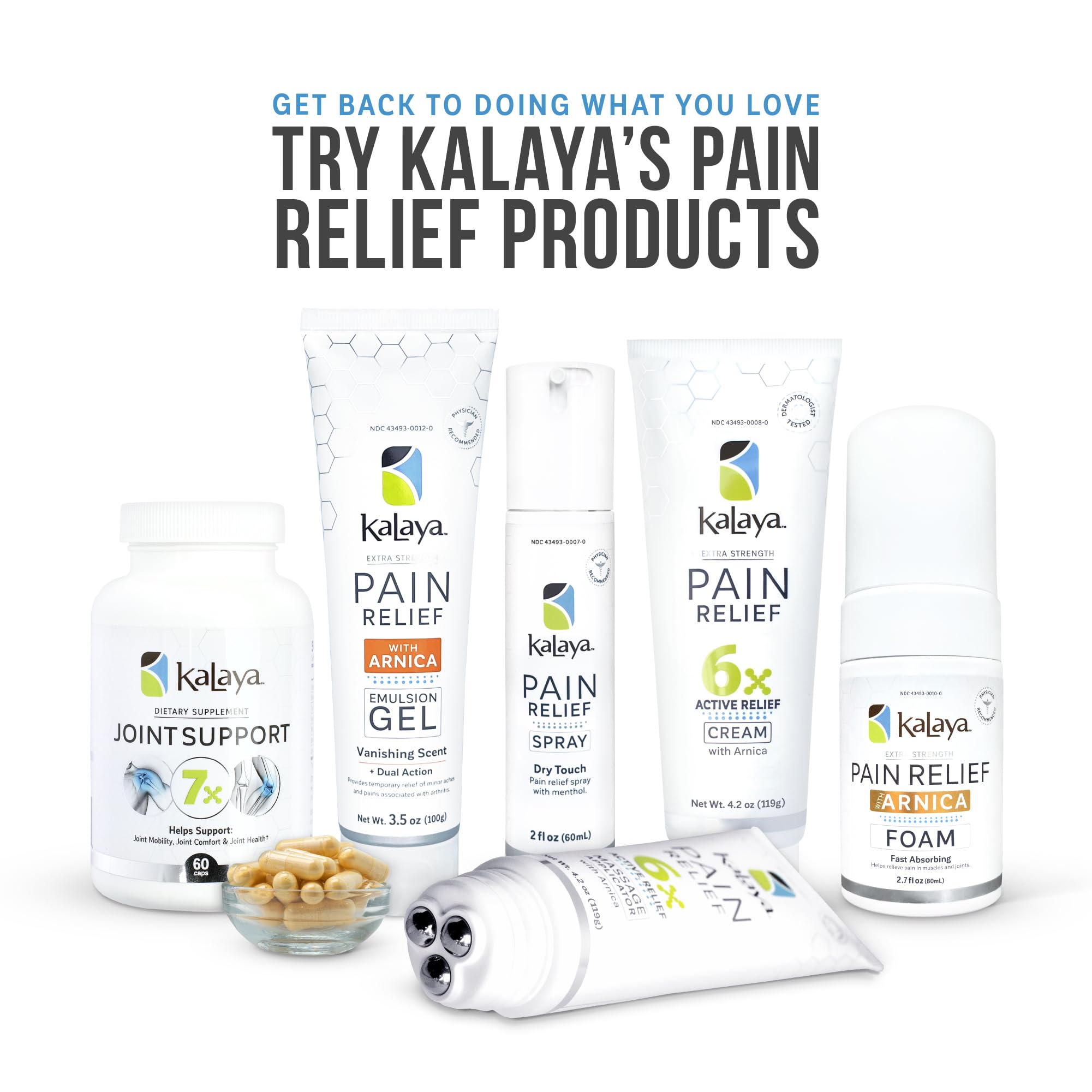 Kalaya Pain Relief Cream with Arnica for Muscles and Joints – 6 Natural Active Ingredients with Long Lasting and Fast Acting Relief in 3 Minutes - Dermatologist Tested to Soothe Tension - 4.2 oz Kalaya Naturals Au supplements