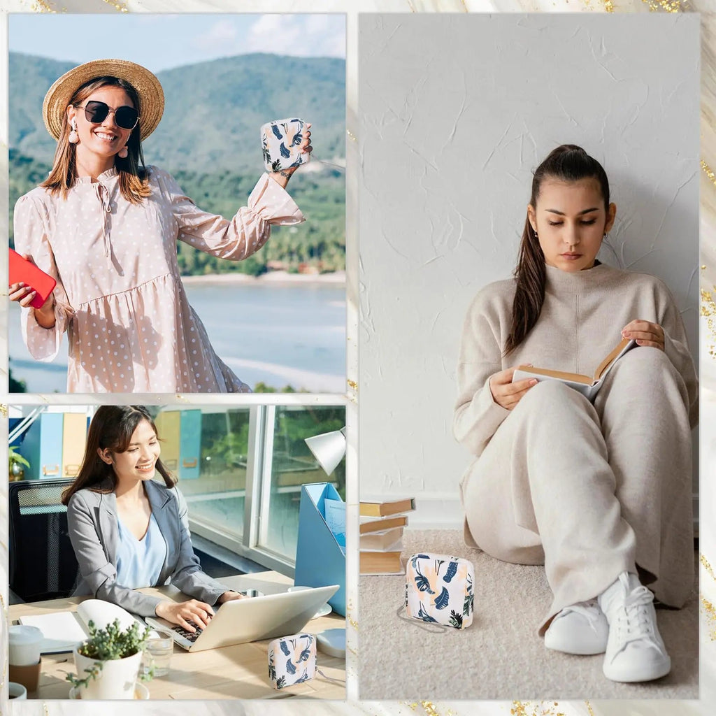 4Pcs Sanitary Napkin Storage Bag, Small Menstrual Period Bag Period Pouch Waterproof Abeillo Au supplements