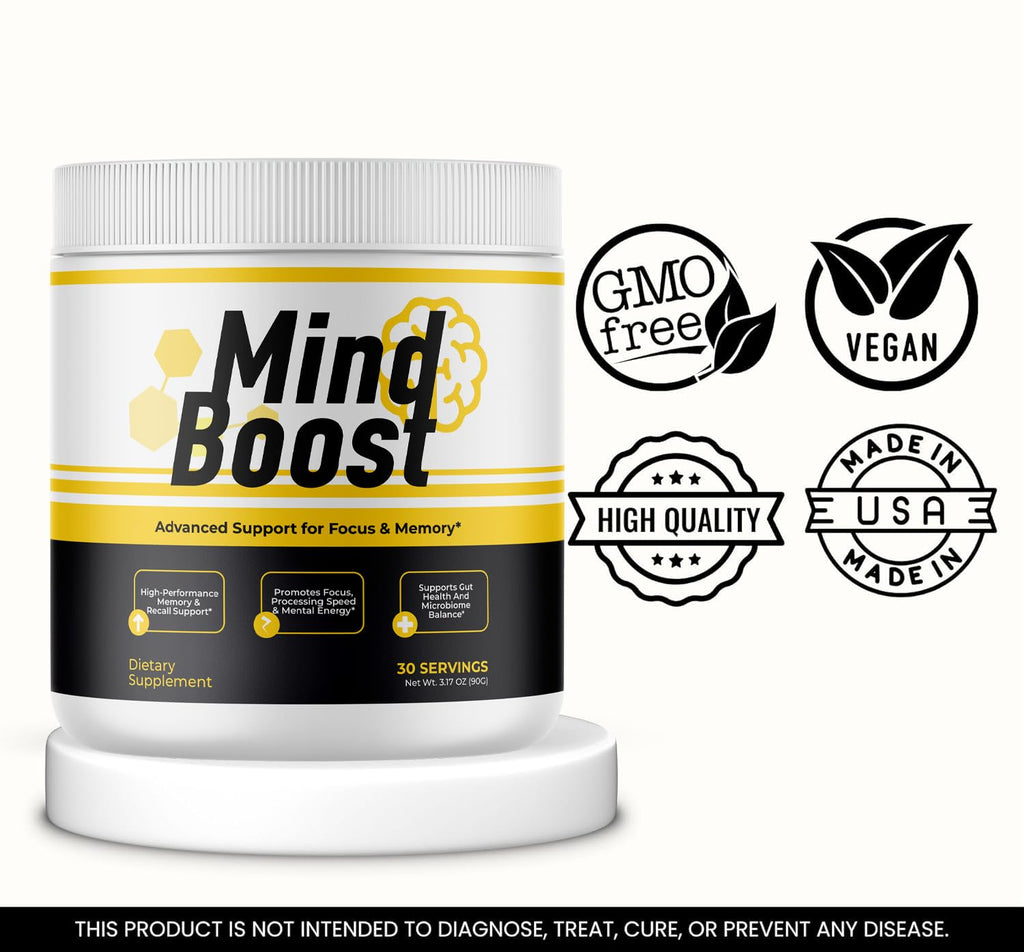 MindBoost Powder - Official Mind Boost Day Supplement, Advanced Nootropic, Premium Formula, Natural Vitamins for Wellness - 1 Bottle for 1 Month VIVALIS Au supplements