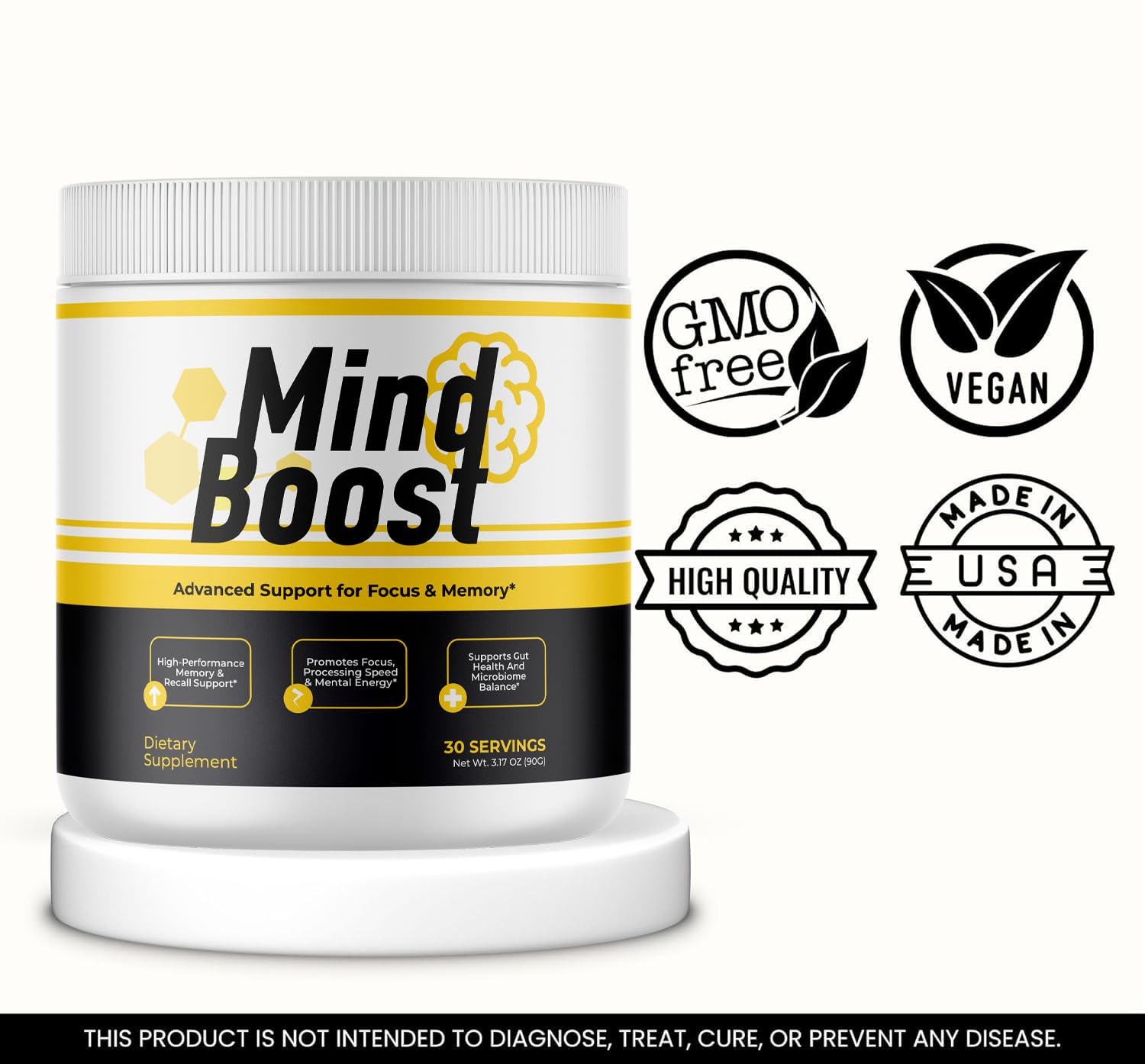 MindBoost Powder - Official Mind Boost Day Supplement, Advanced Nootropic, Premium Formula, Natural Vitamins for Wellness - 1 Bottle for 1 Month VIVALIS Au supplements