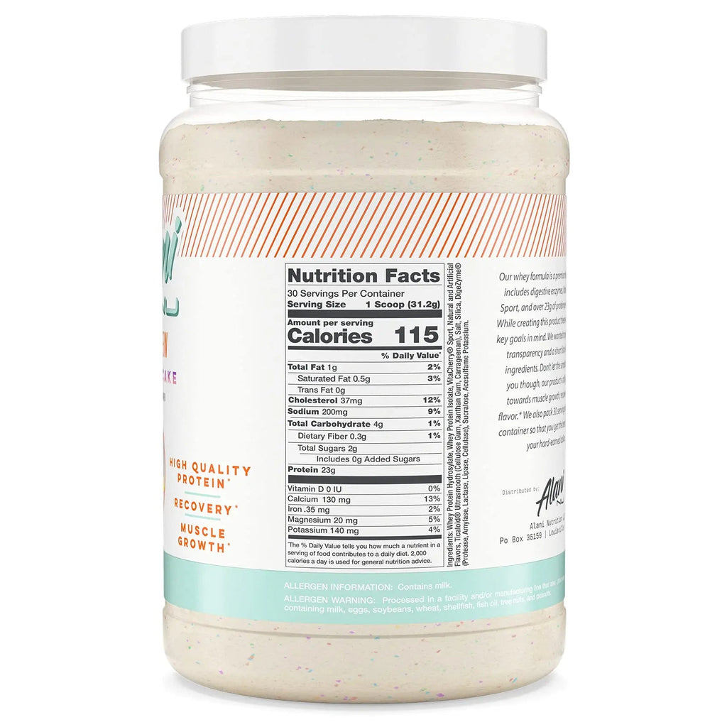 Alani Nu Whey Protein Powder Confetti Cake | 23g Protein with Low Sugar & Digestive Enzymes Alani Nu Au supplements