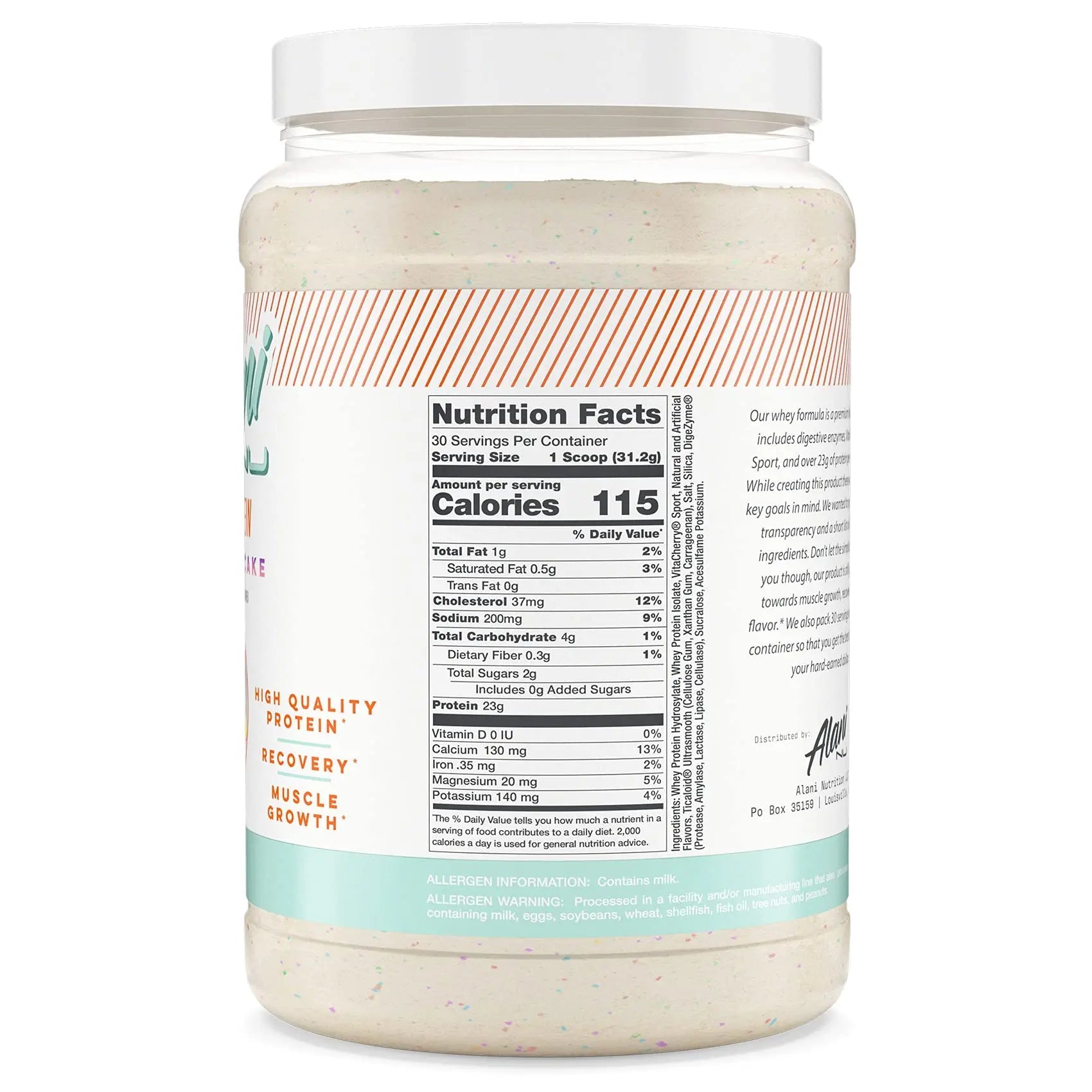 Alani Nu Whey Protein Powder Confetti Cake | 23g Protein with Low Sugar & Digestive Enzymes Alani Nu Au supplements