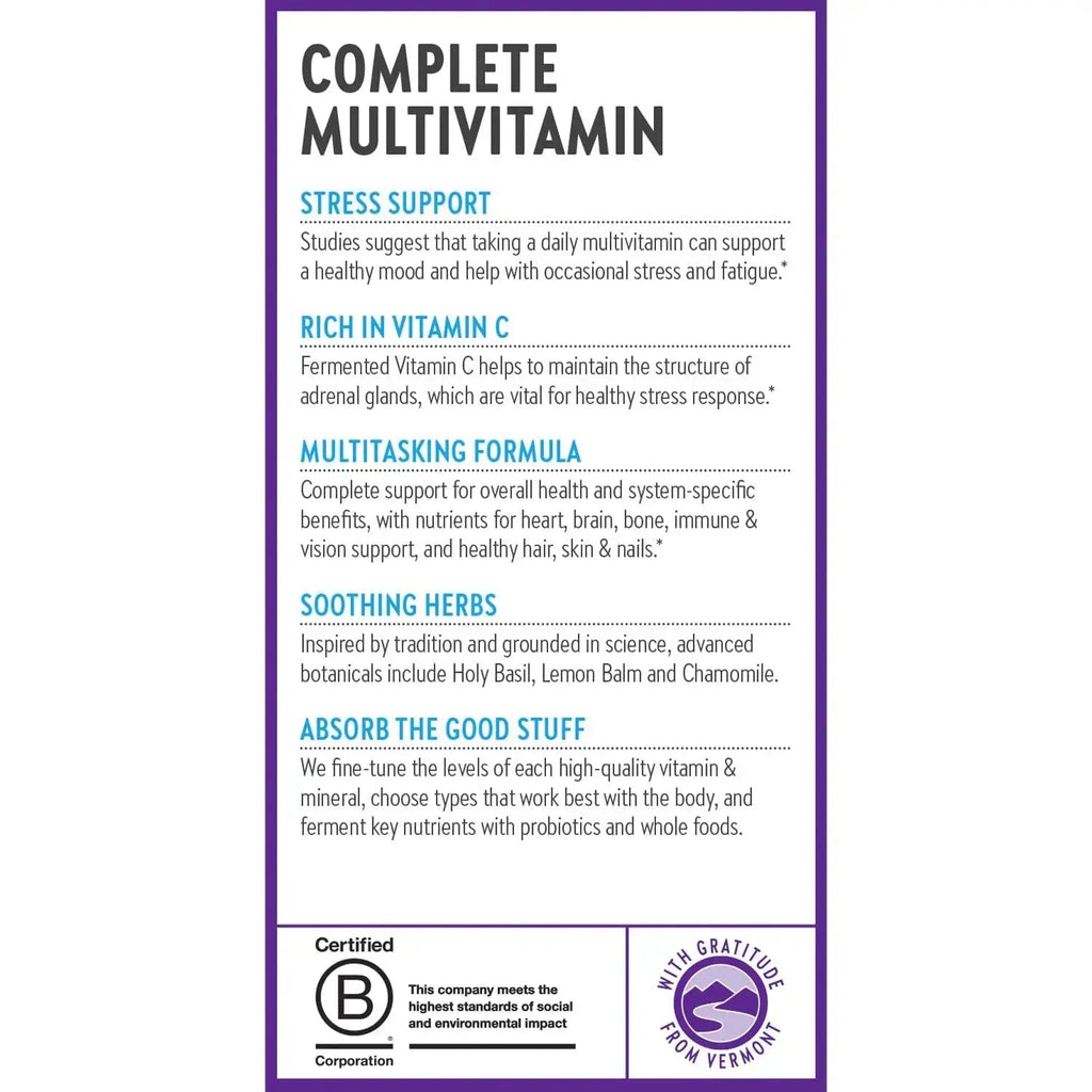 New Chapter Perfect Calm - Daily Multivitamin for Stress & Mood Support with B Vitamins + Holy Basil + Lemon Balm New Chapter Au supplements