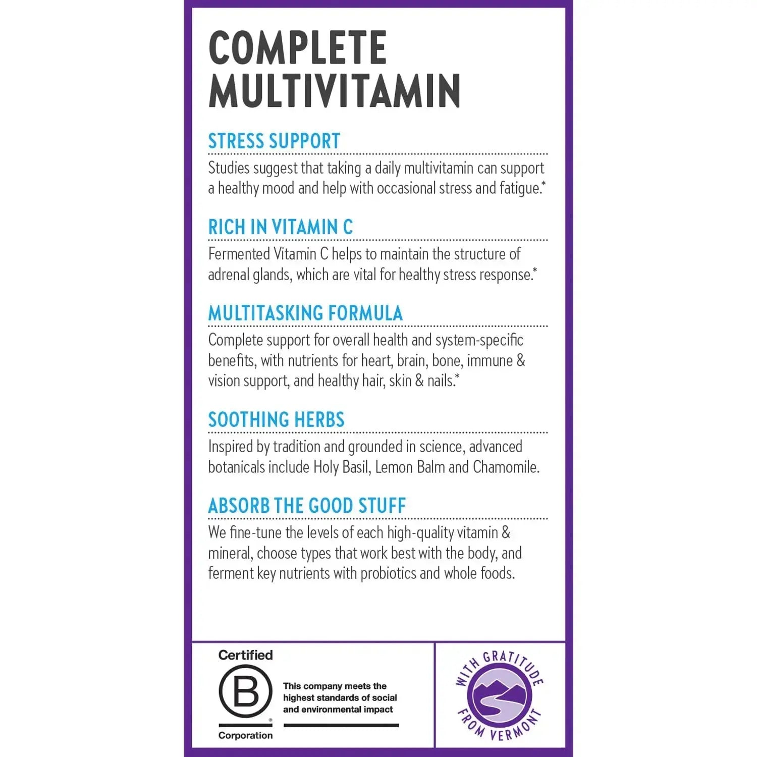 New Chapter Perfect Calm - Daily Multivitamin for Stress & Mood Support with B Vitamins + Holy Basil + Lemon Balm New Chapter Au supplements