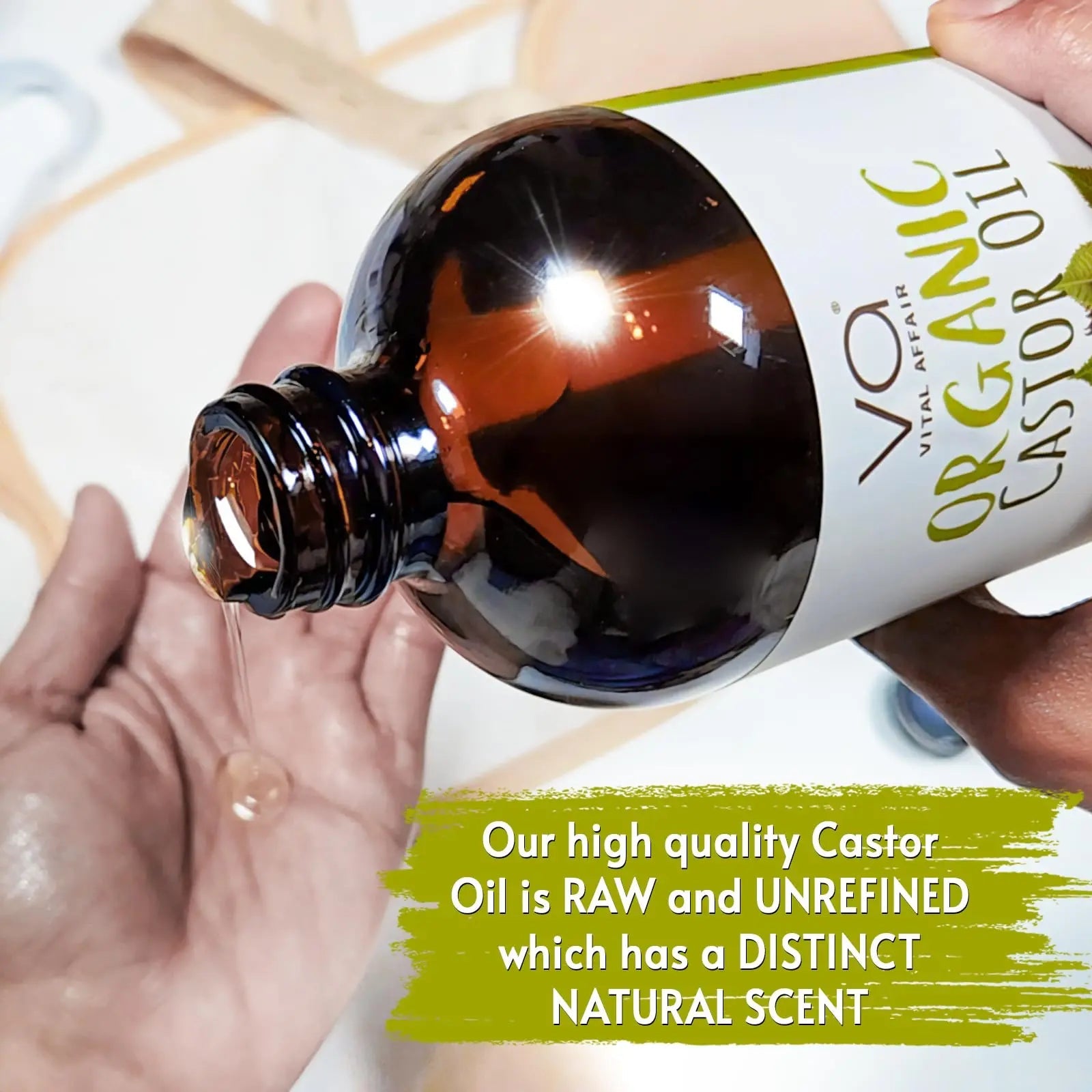 VITAL AFFAIR Castor Oil Organic Cold Pressed Unrefined Glass Bottle- USDA Certified Organic Castor Oil VITAL AFFAIR Au supplements