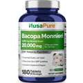 NusaPure Bacopa Leaf Monnieri Extract 20,000 mg 180 Tablets (Extract 20:1, Non-GMO, Gluten Free & Vegan) NusaPure Au supplements