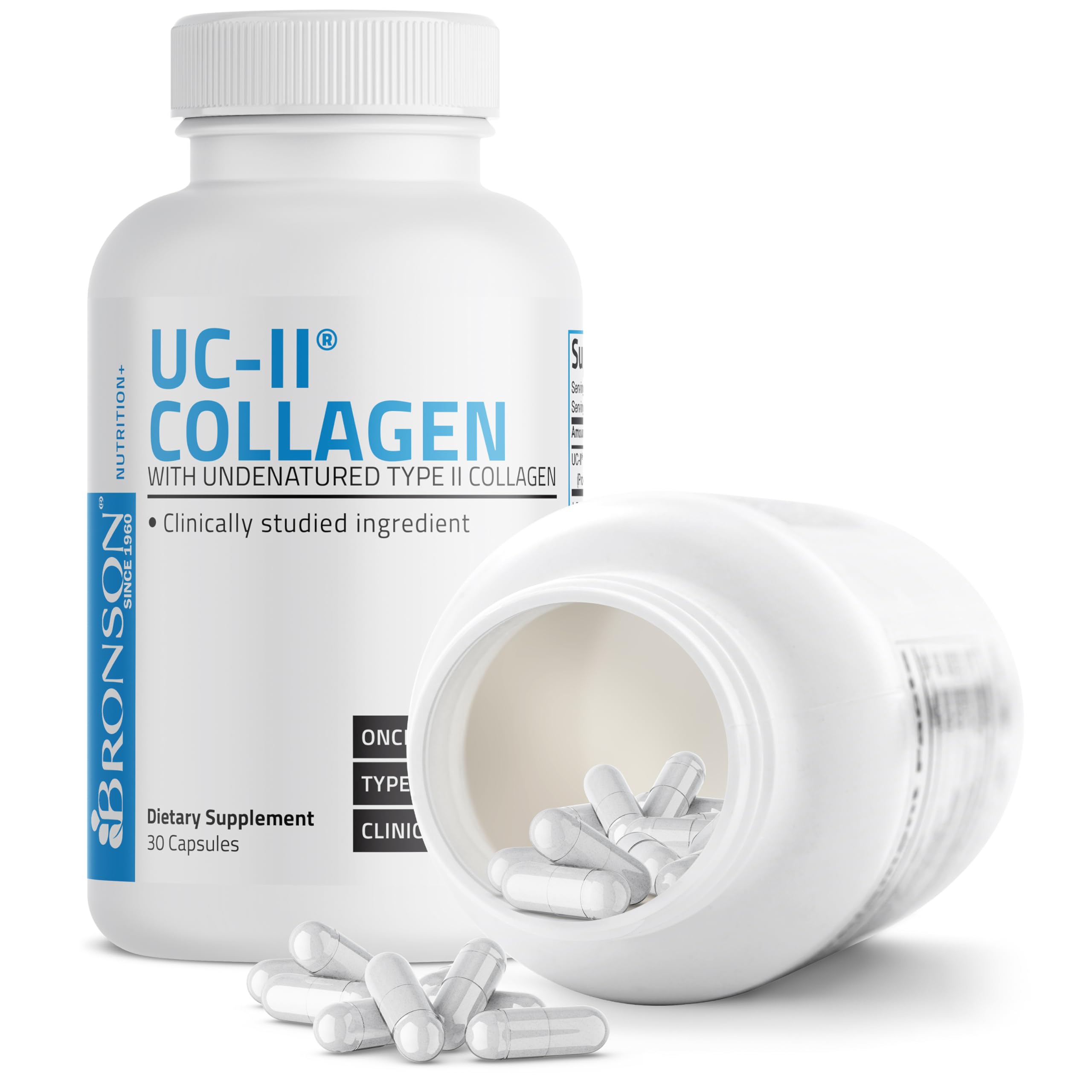 Bronson UC-II Type II Collagen with Undenatured Type II Collagen, 30 Capsules