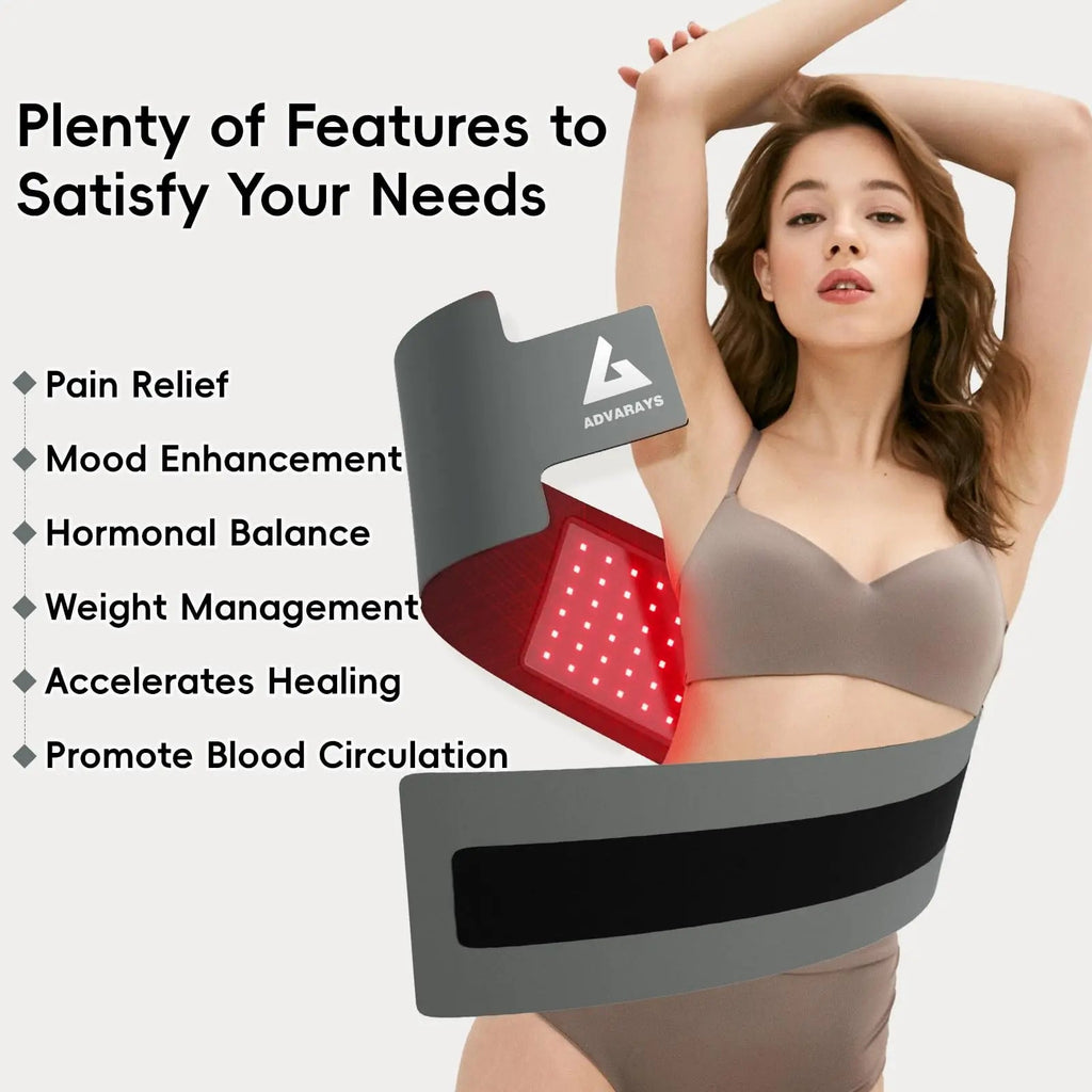 Red Light Therapy Infrared Belt: Pain Relief Body Pad 100 LEDs Red Light Therapy Belt ADVARAYS Au supplements