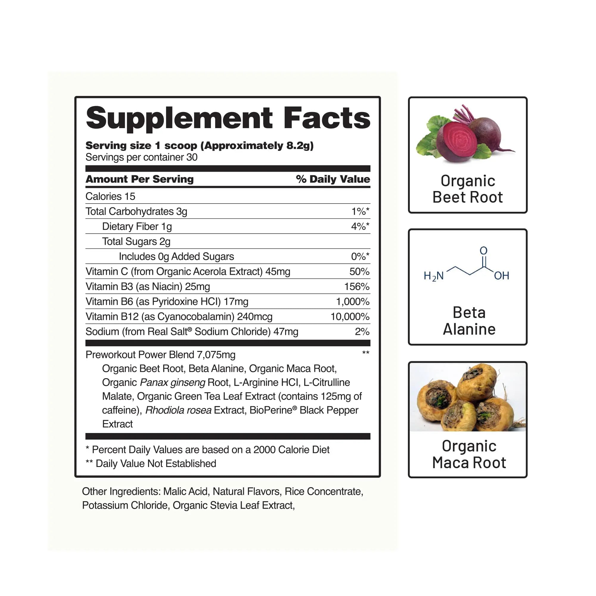 Snap Supplements Preworkout Beet Root Powder, Nitric Oxide Pre Workout with Organic Snap Supplements Au supplements