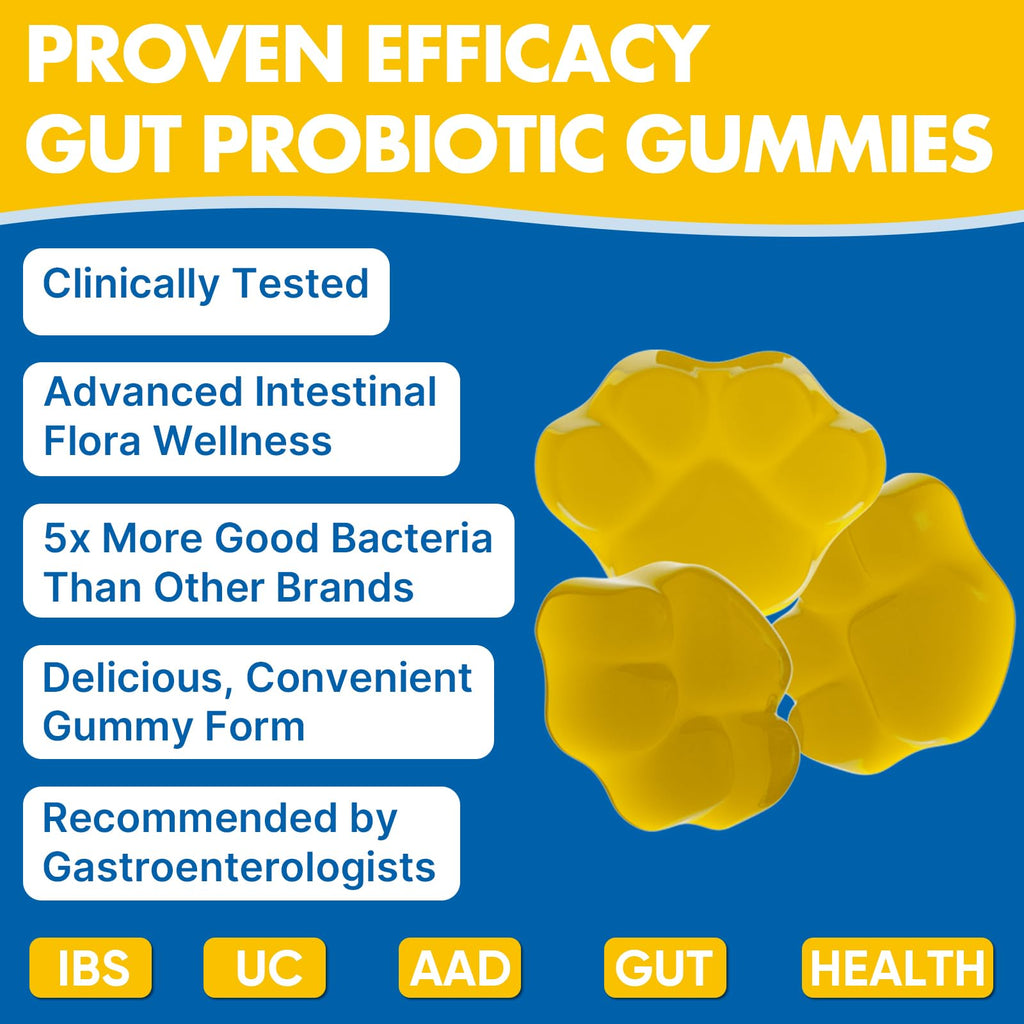 Gut Health & Probiotic Gummies, 112.5 Billion CFU, Sugar Free - 8 Strains + Prebiotics + Herbs - for Digestive, Immune, Diarrhea & Bloating - Gut Health for Women & Men