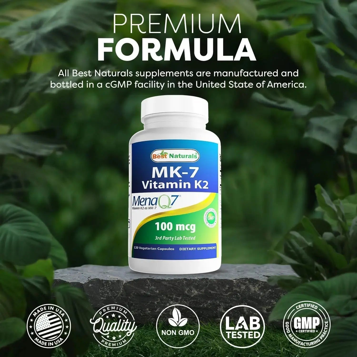 Best Naturals MK-7 Vitamin K2 100 mcg 120 Vcaps Best Naturals Au supplements