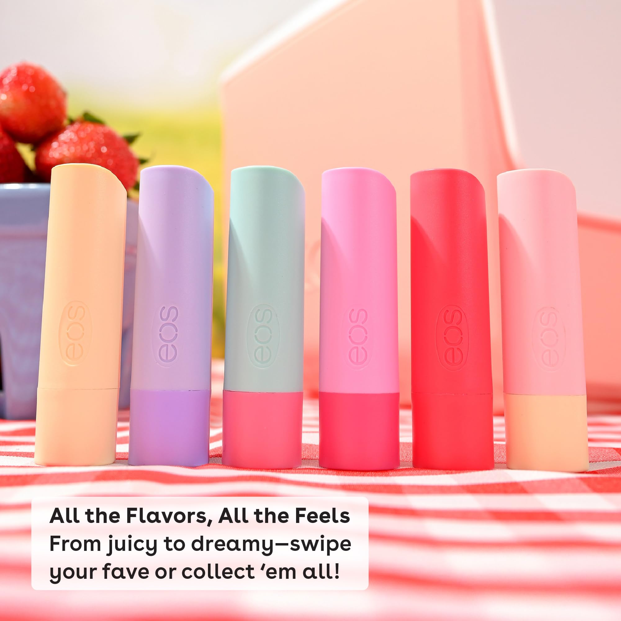 eos Natural Shea Lip Balm- Birthday Cake, eos lip balm, All-Day Moisture, Lip Care, Shea Butter, Moisturizing