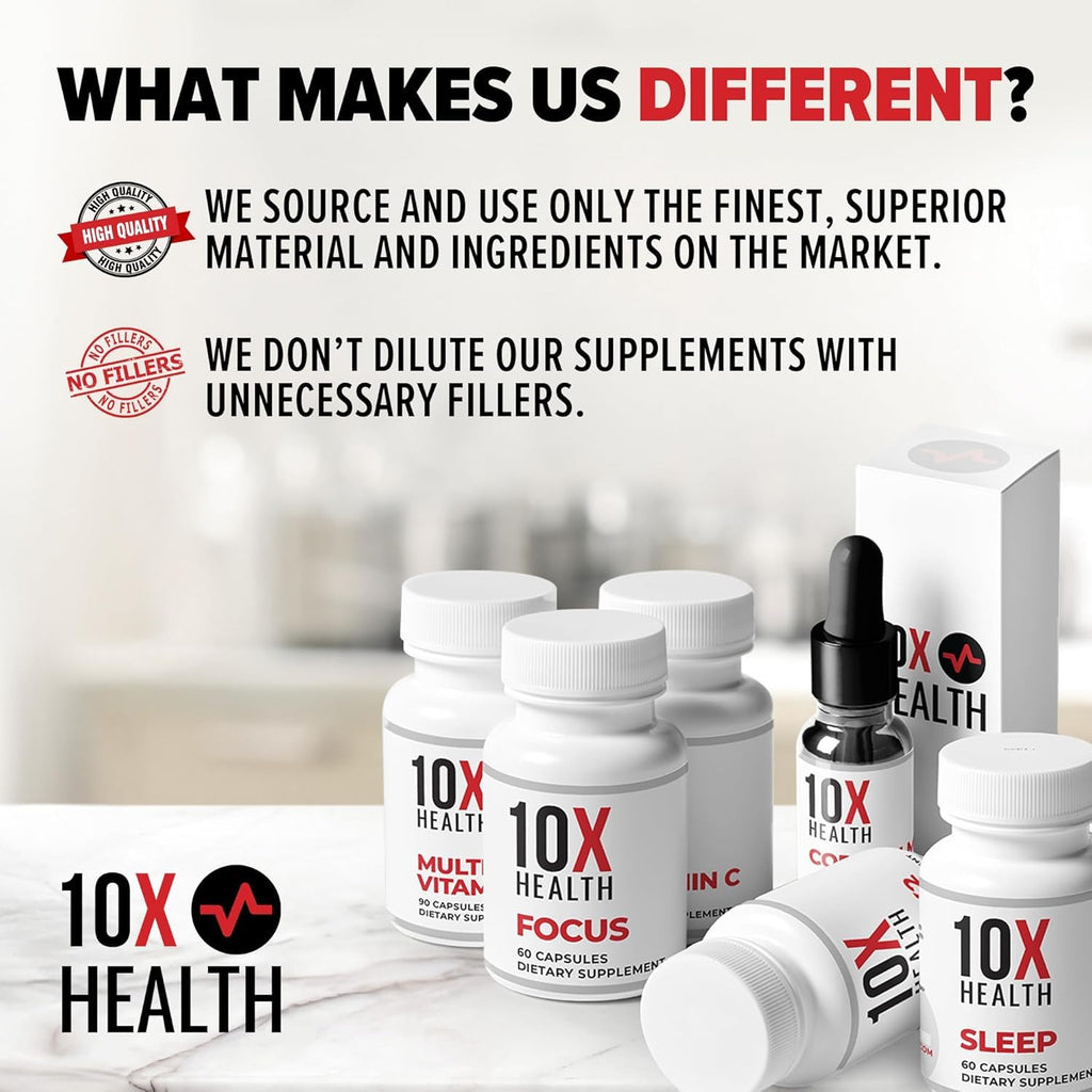 10X Health Berberine Supplement 500mg - Contains Dihydroberberine Supplement for Better Absorption - Supports Cardiovascular & Gut Health