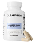 CLEARSTEM - MINDBODYSKIN Hormonal Acne Supplement (5-HTP) - Natural DIM Supplement - Skin Care Vitamins - Hormone Balance, Antioxidants - Gluten Free,